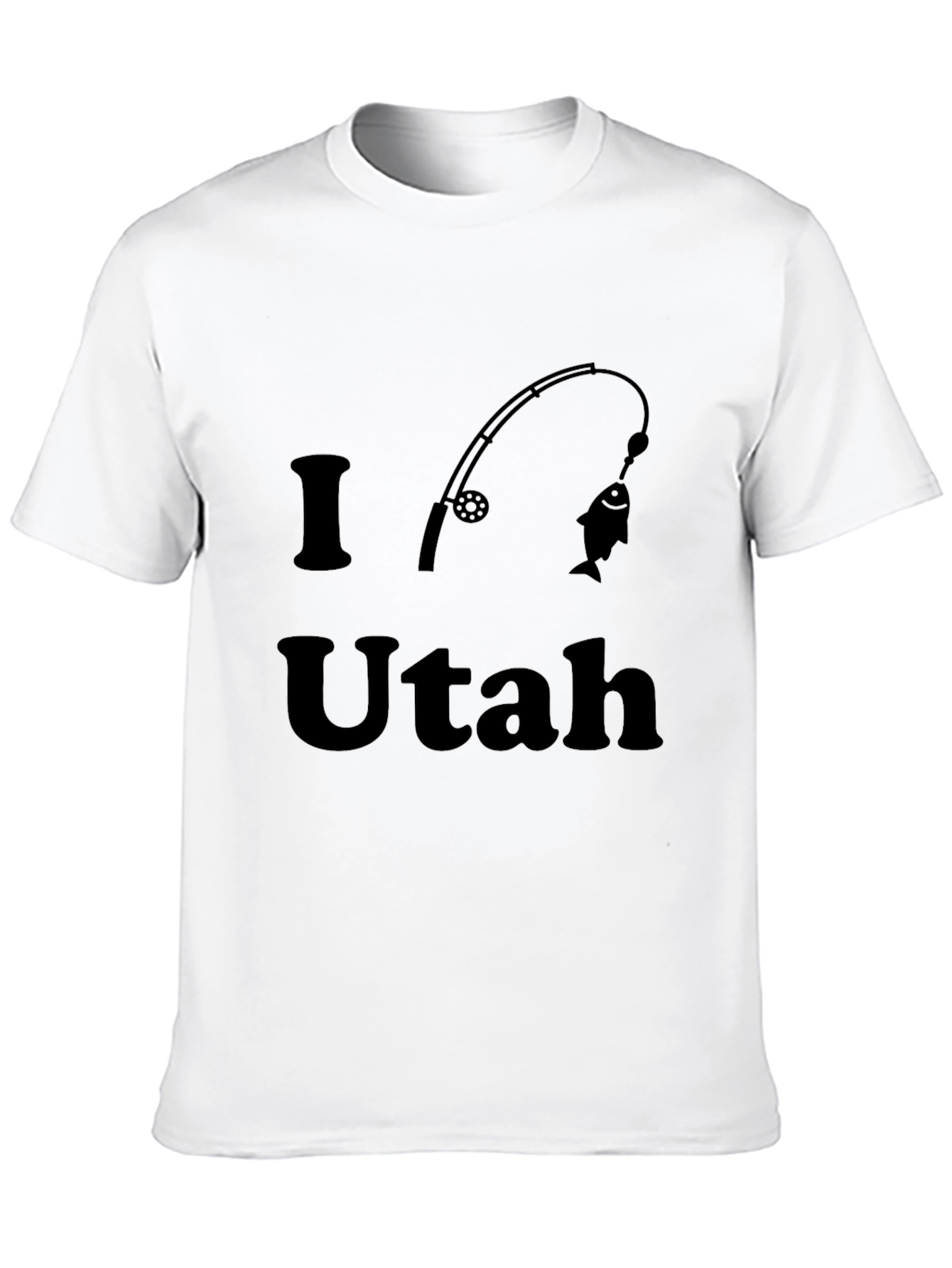 I Love Utah Fishing Rod T-Shirt
