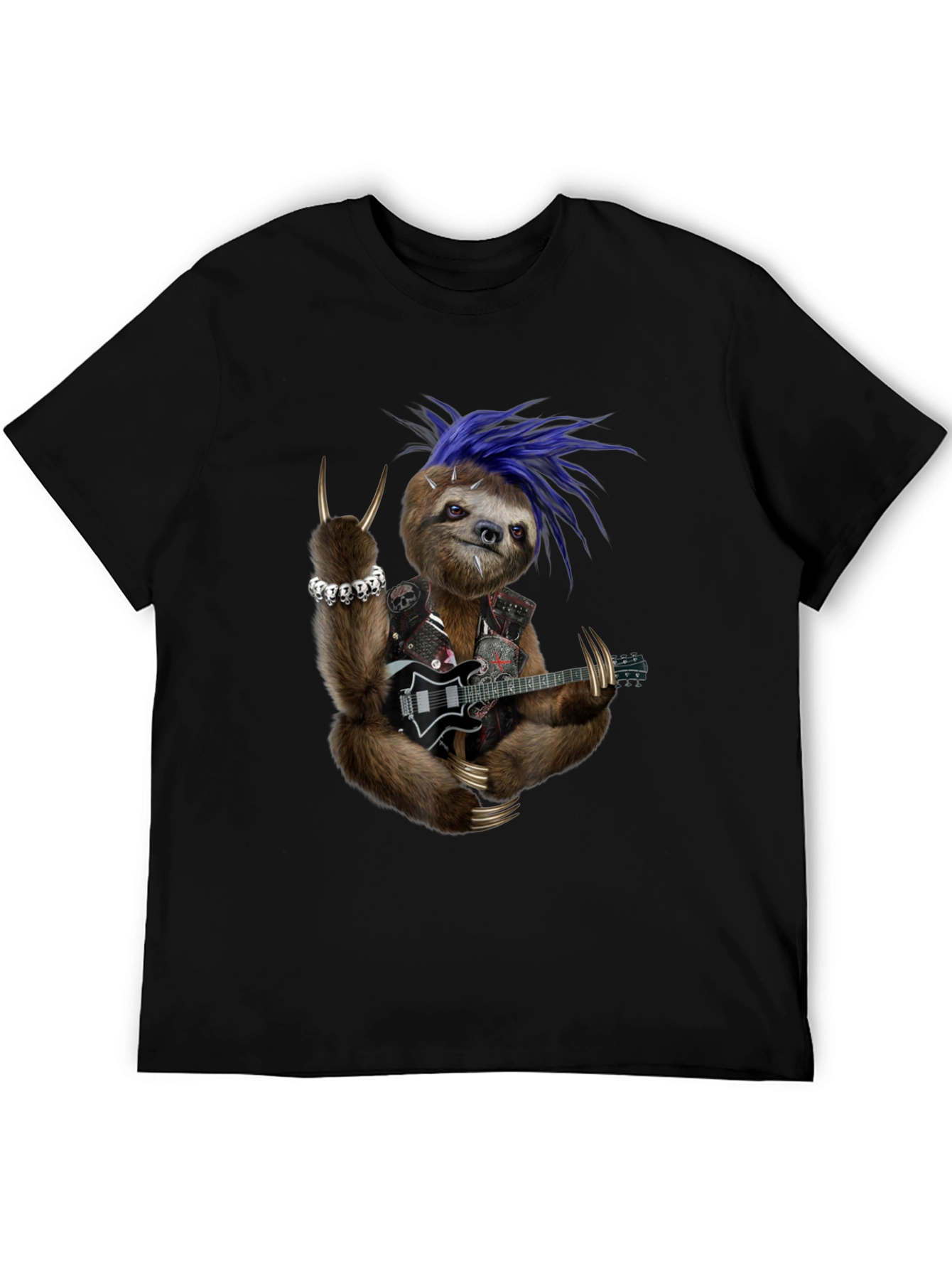 Rocking Sloth T-Shirt - Heavy Metal Animal Tee