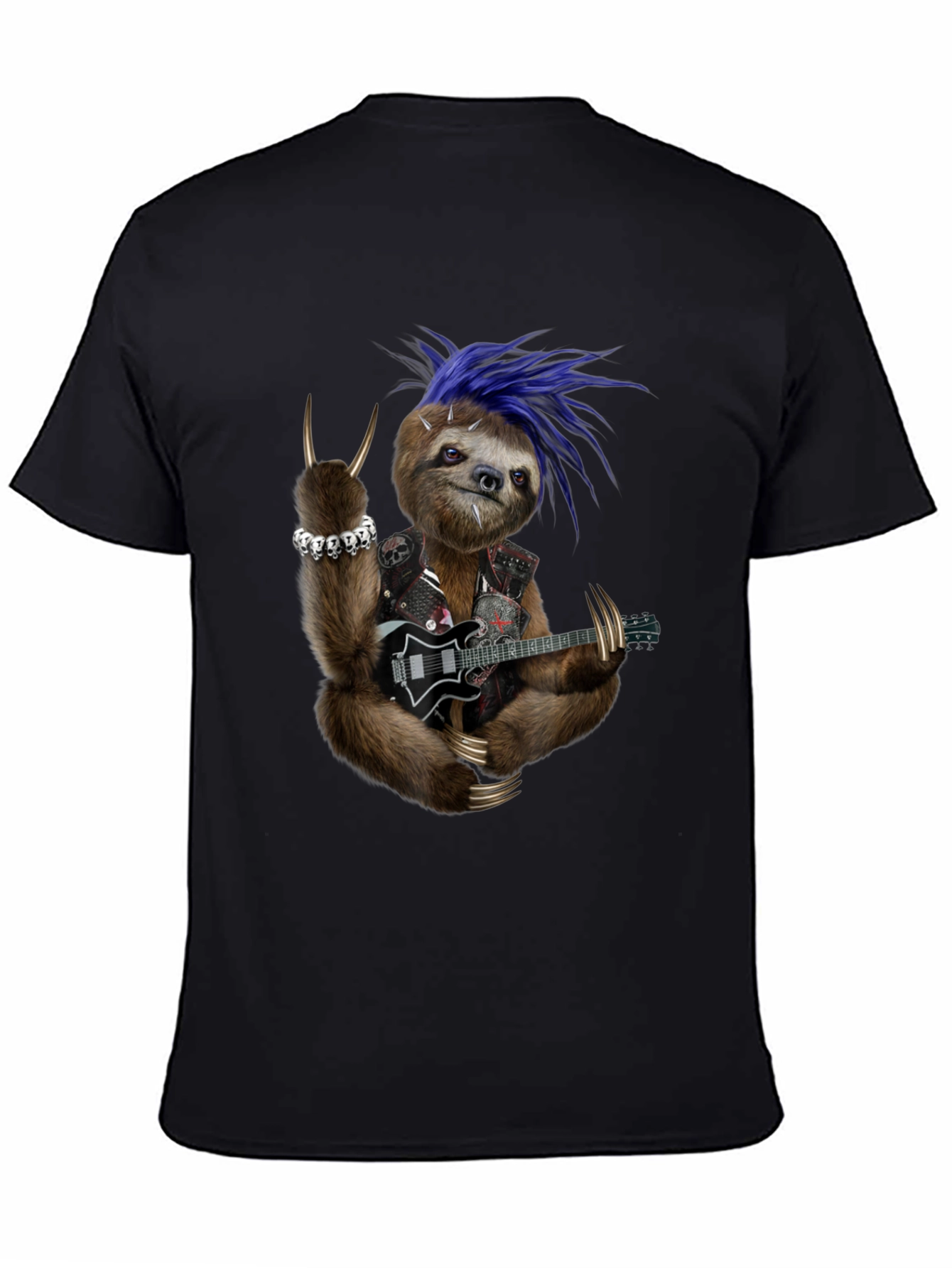 Rocking Sloth T-Shirt - Heavy Metal Animal Tee