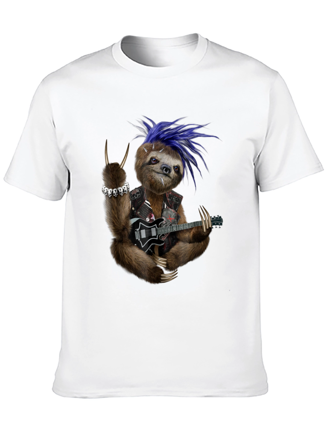 Rocking Sloth T-Shirt - Heavy Metal Animal Tee