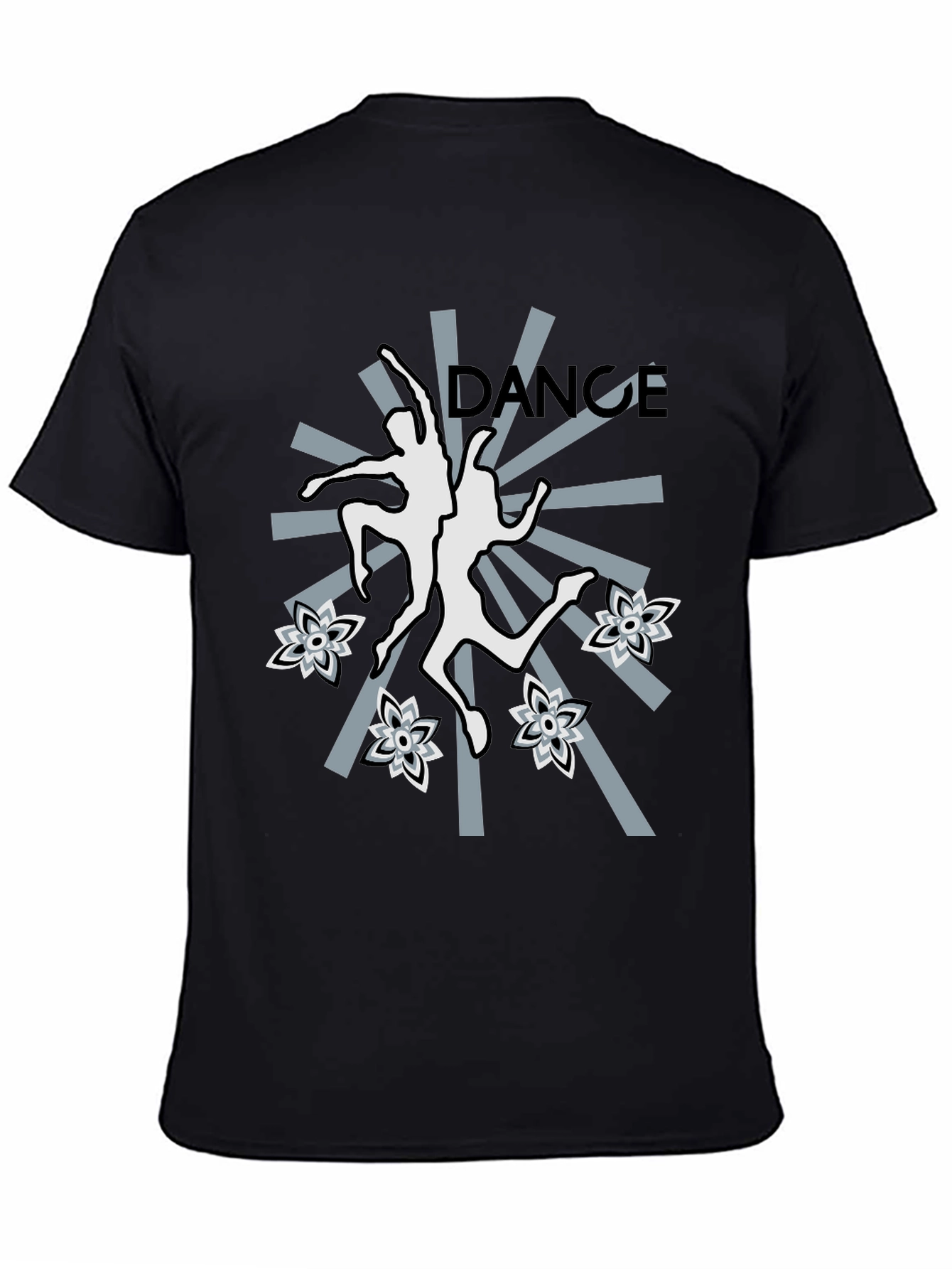 Dance Graphic T-Shirt - Stylish Black Tee