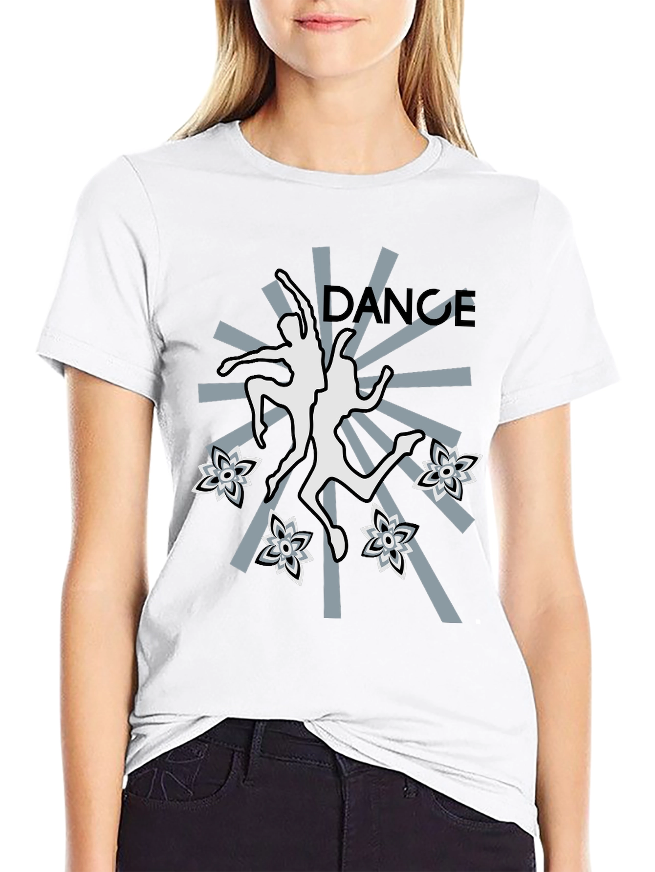 Dance Graphic T-Shirt - Stylish Black Tee