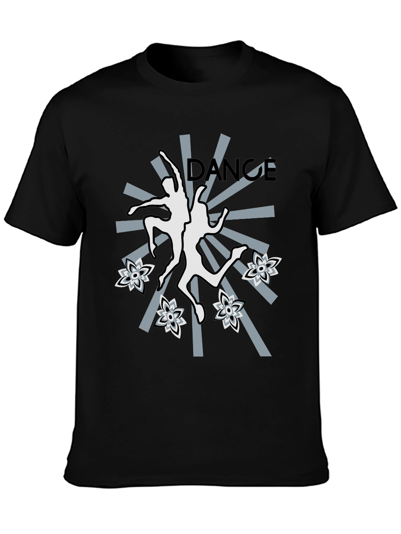 Dance Graphic T-Shirt - Stylish Black Tee