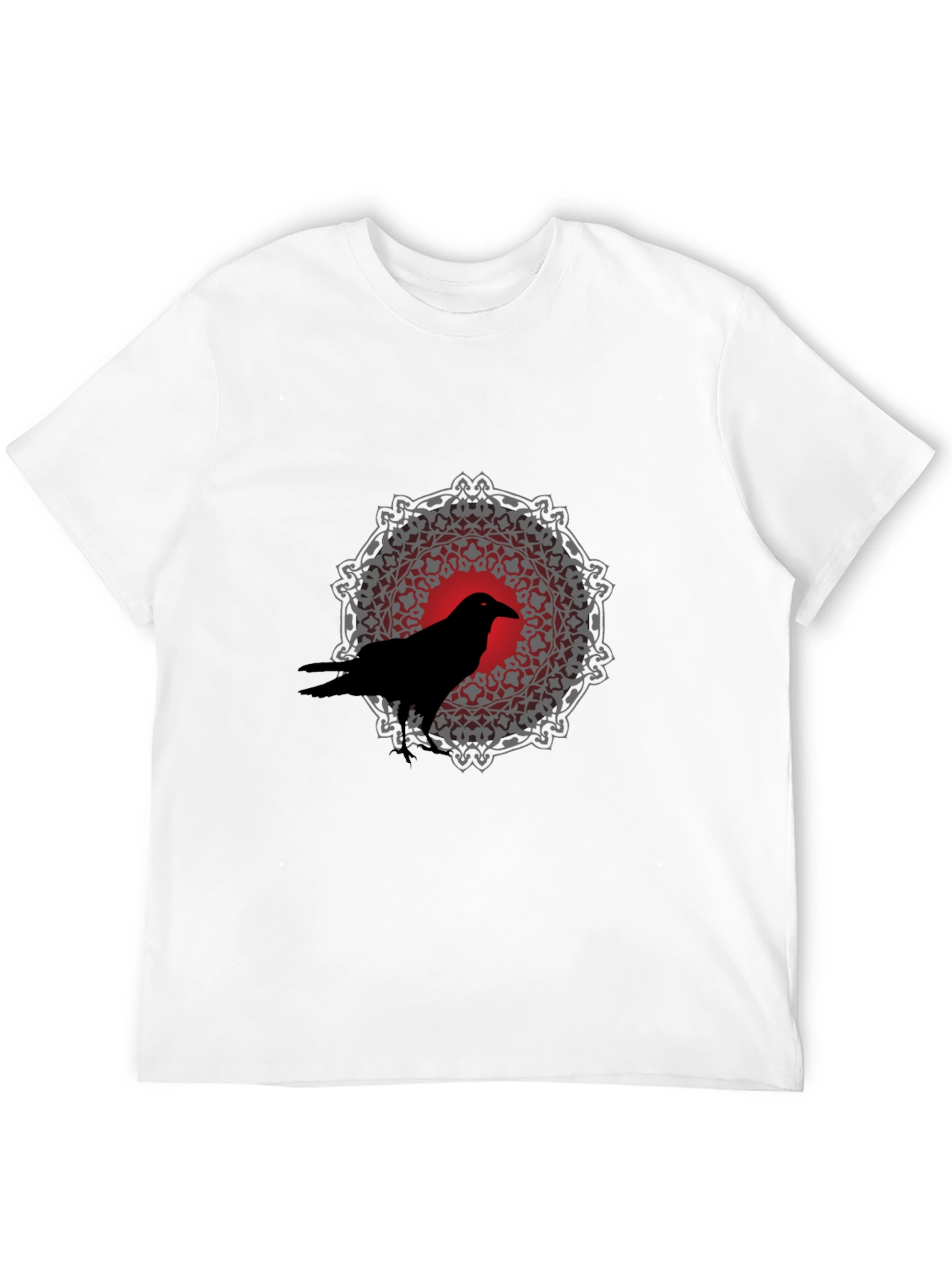 Raven Mandala Graphic Tee - Black