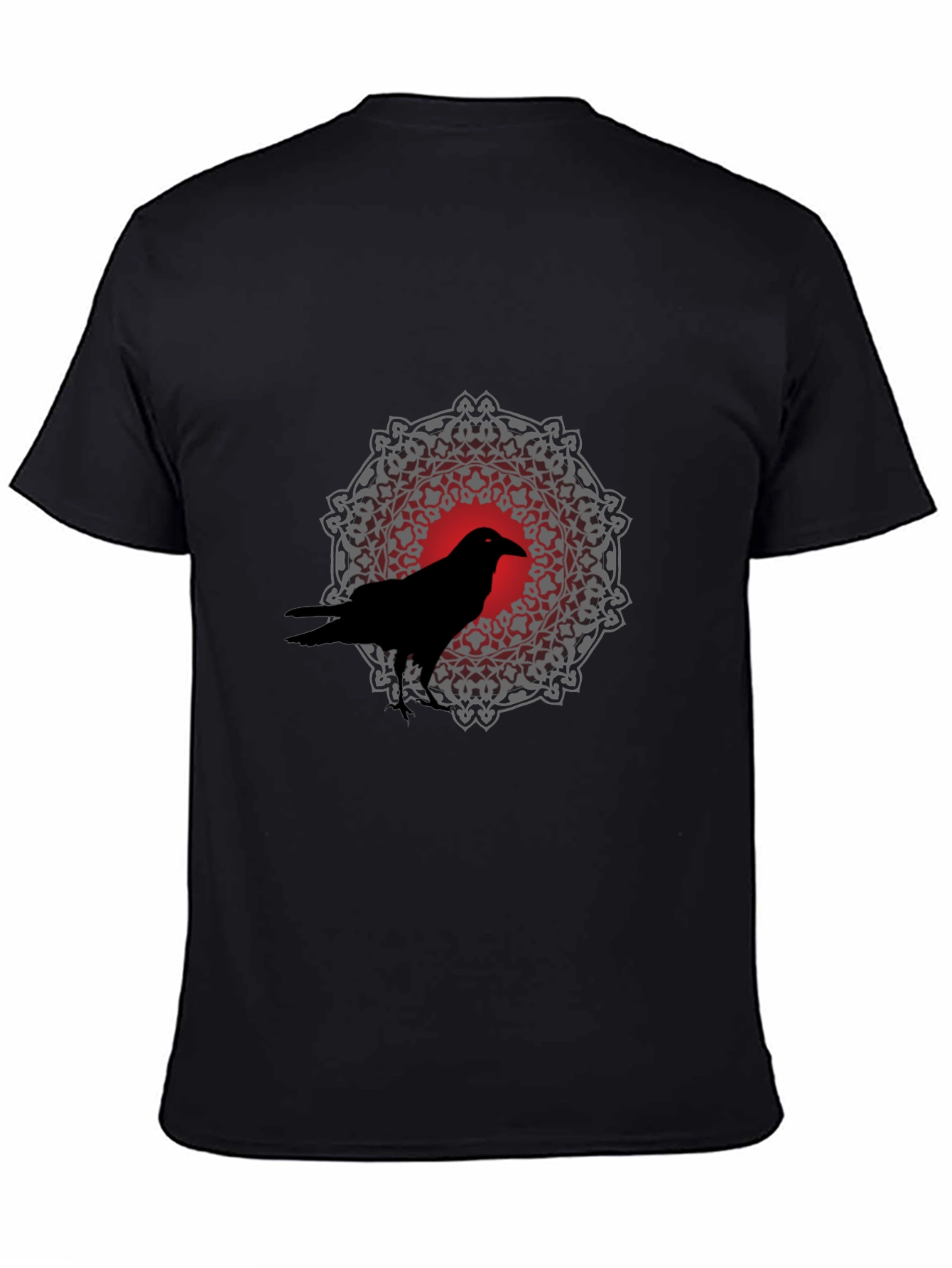 Raven Mandala Graphic Tee - Black