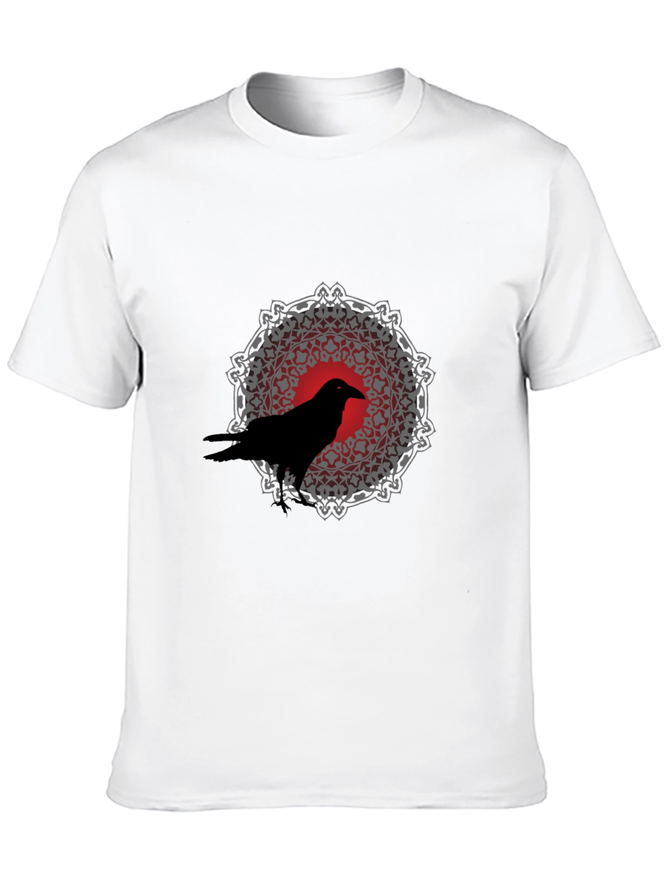 Raven Mandala Graphic Tee - Black