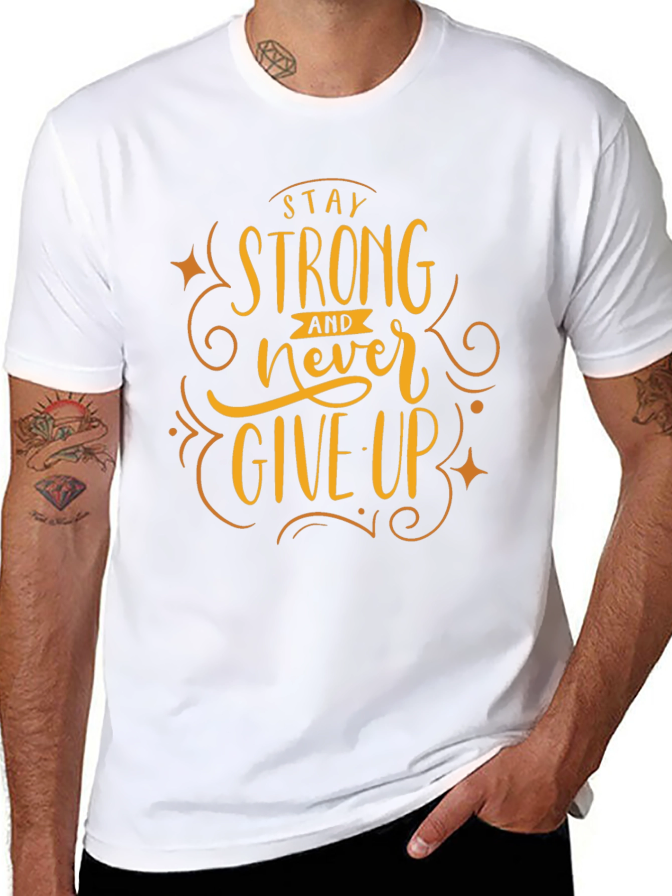 Stay Strong Graphic Tee - Motivational Shirt