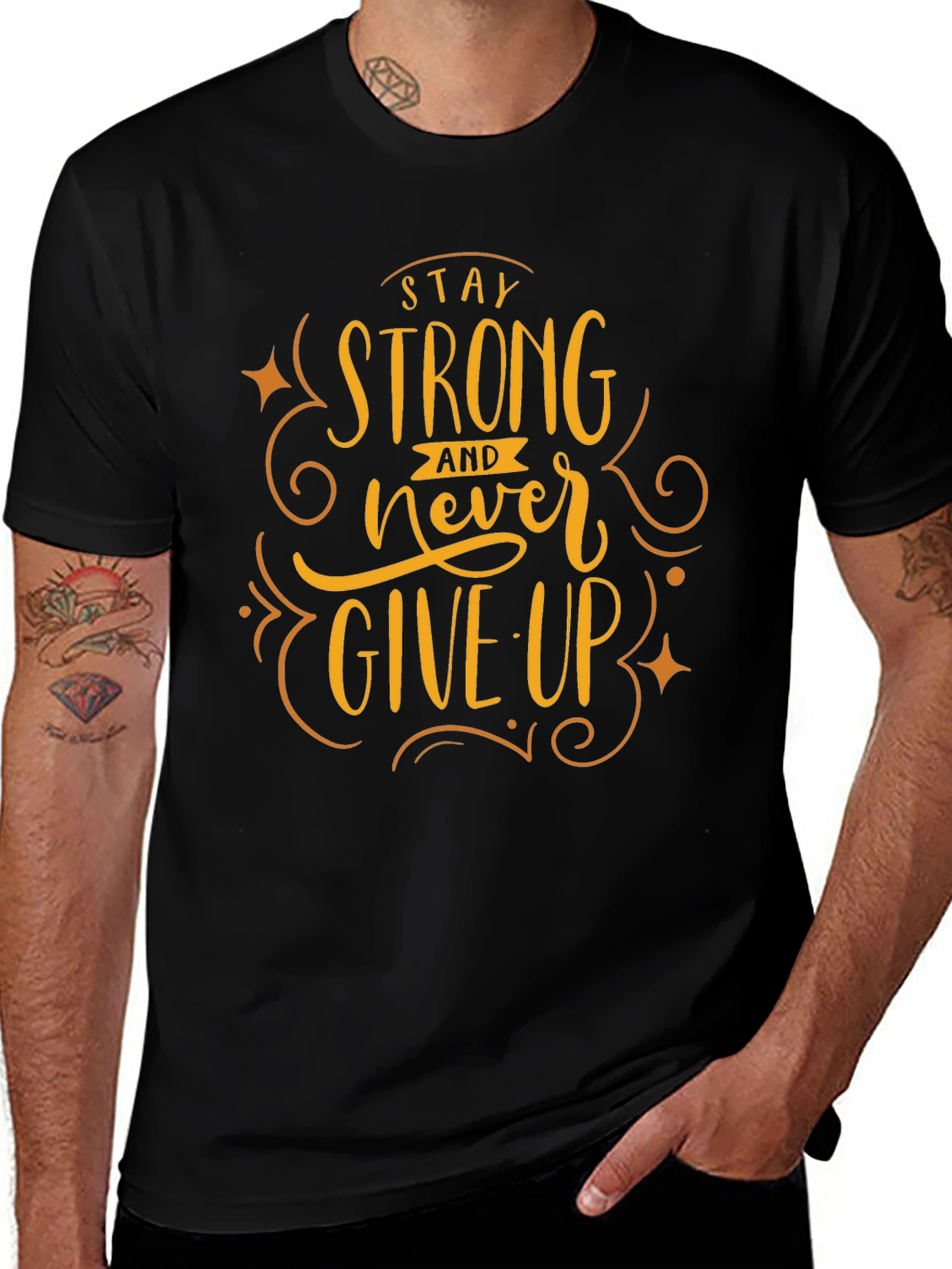 Stay Strong Graphic Tee - Motivational Shirt