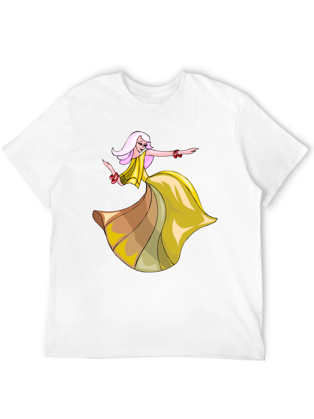 Dancing Lady Graphic Tee - Stylish Black T-Shirt