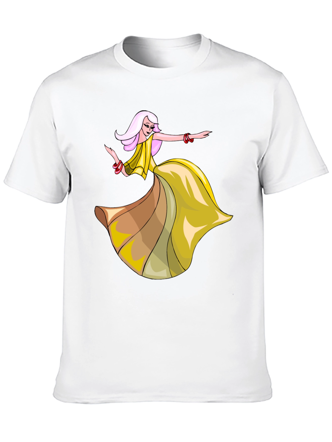 Dancing Lady Graphic Tee - Stylish Black T-Shirt