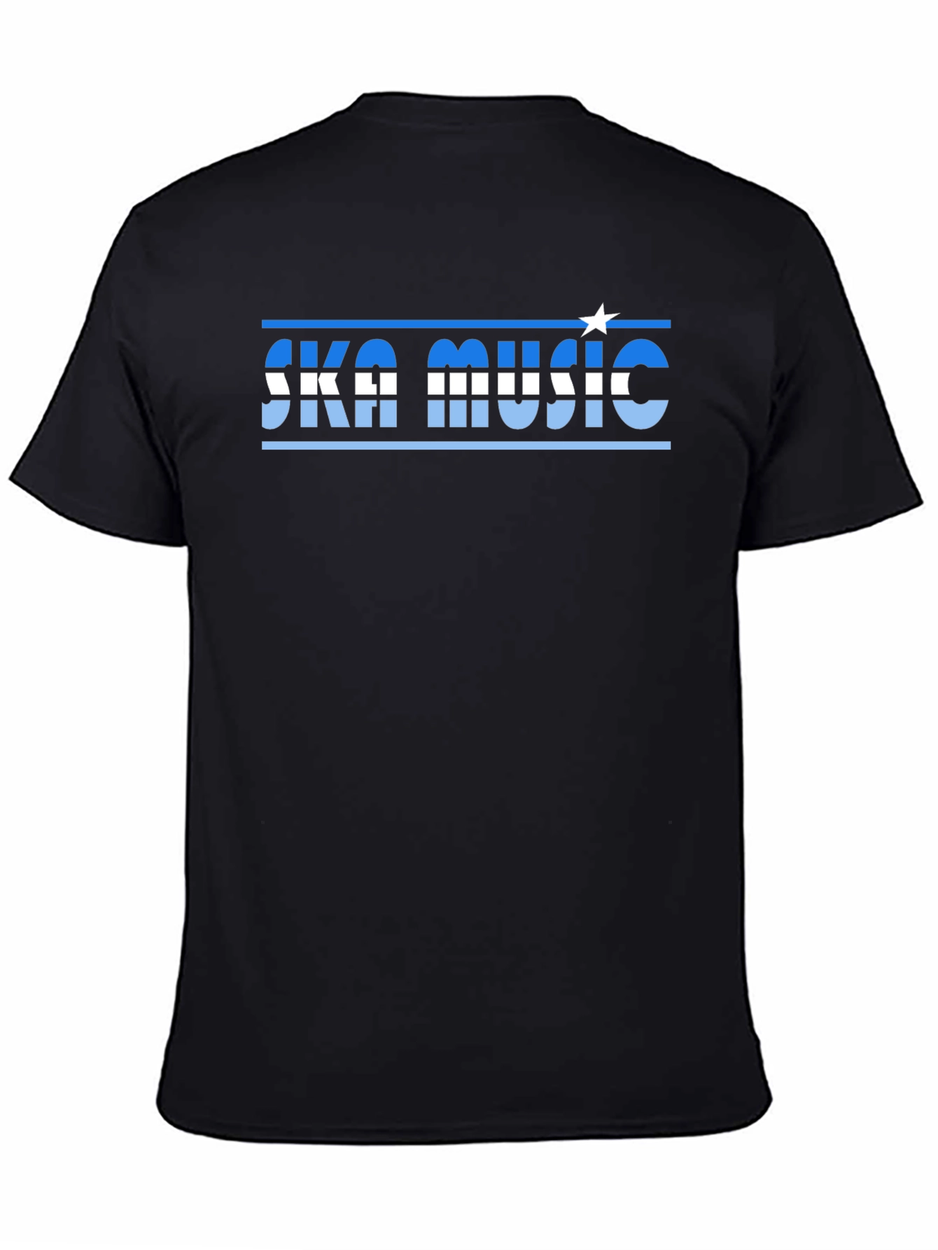 Ska Music Graphic Tee - Black Casual T-Shirt