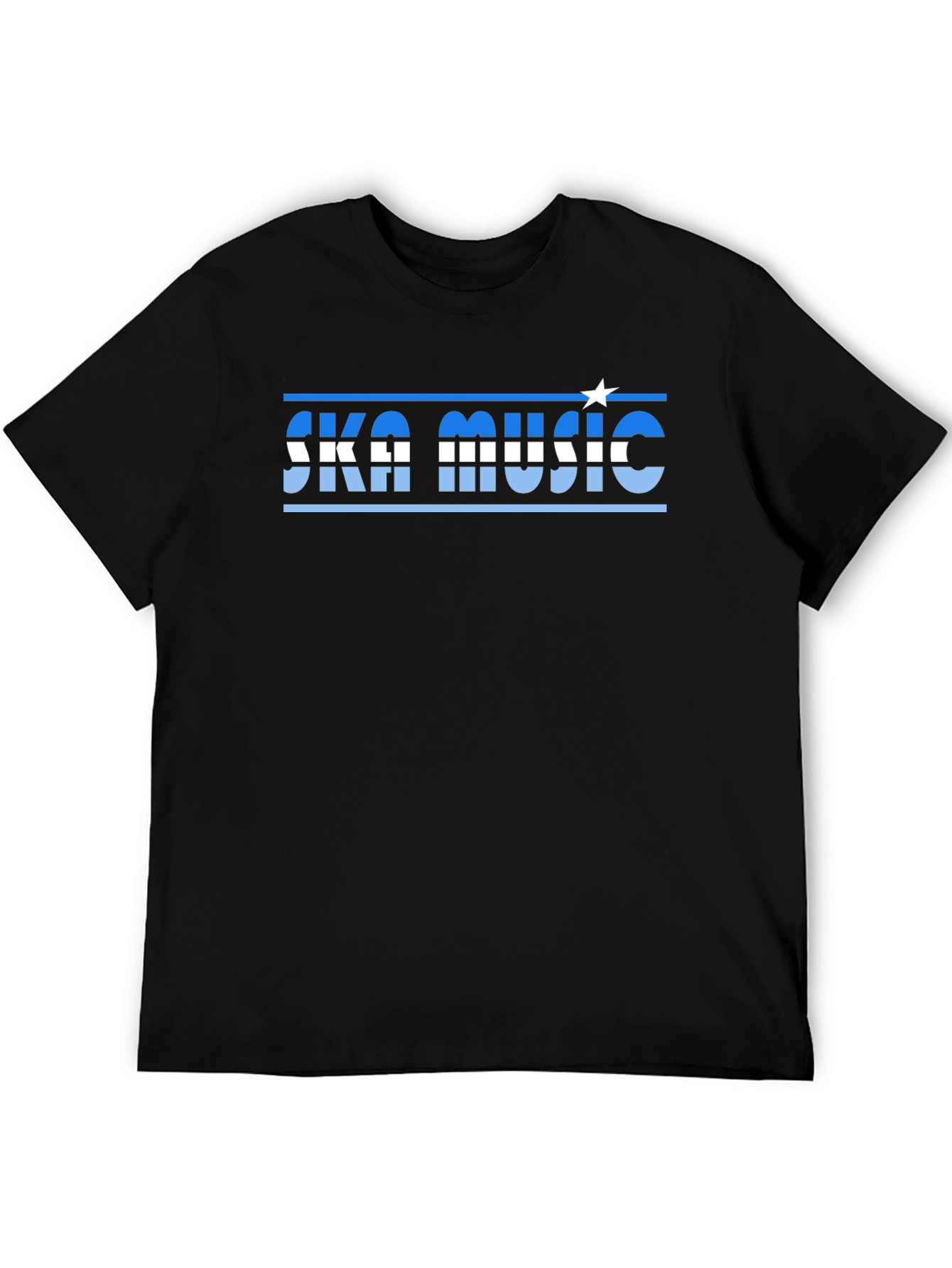 Ska Music Graphic Tee - Black Casual T-Shirt