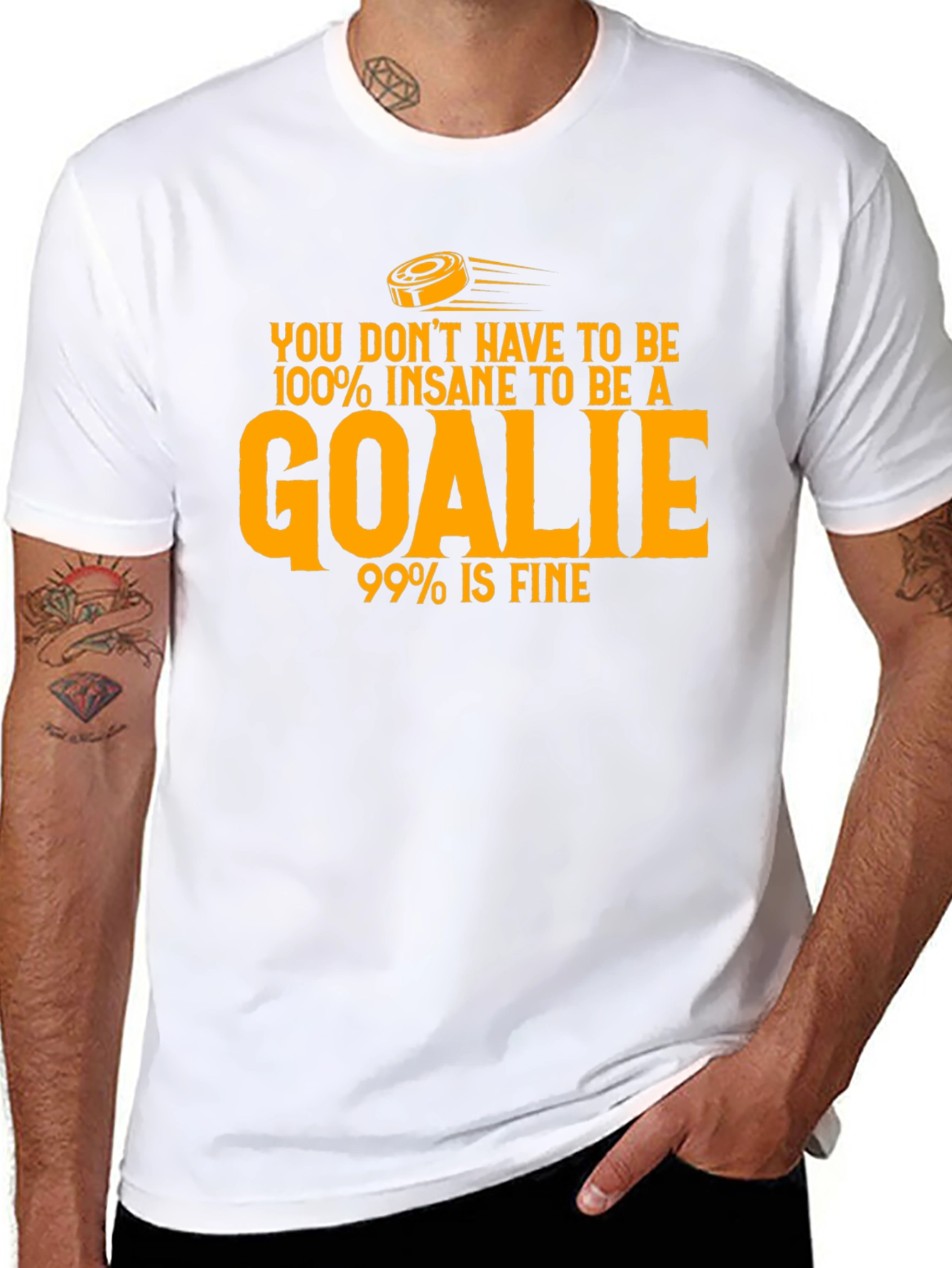Insane Goalie T-Shirt - Hockey Humor