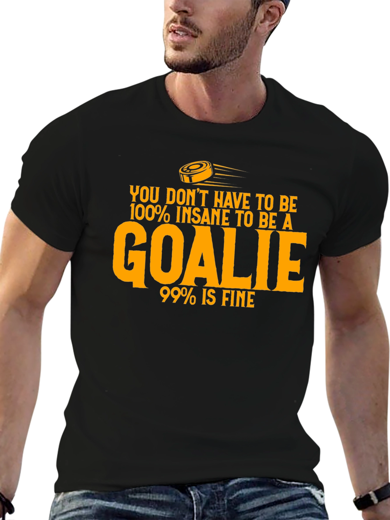 Insane Goalie T-Shirt - Hockey Humor