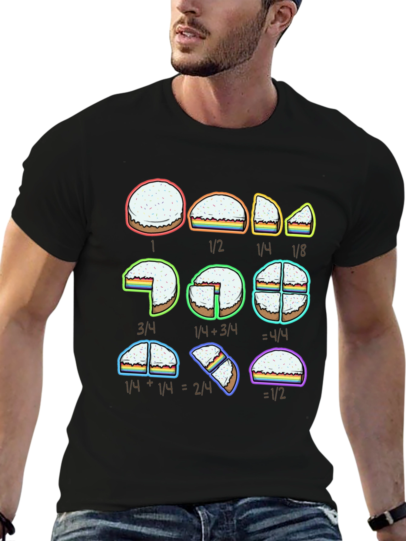 Math Cake T-Shirt - Fractions for Foodies