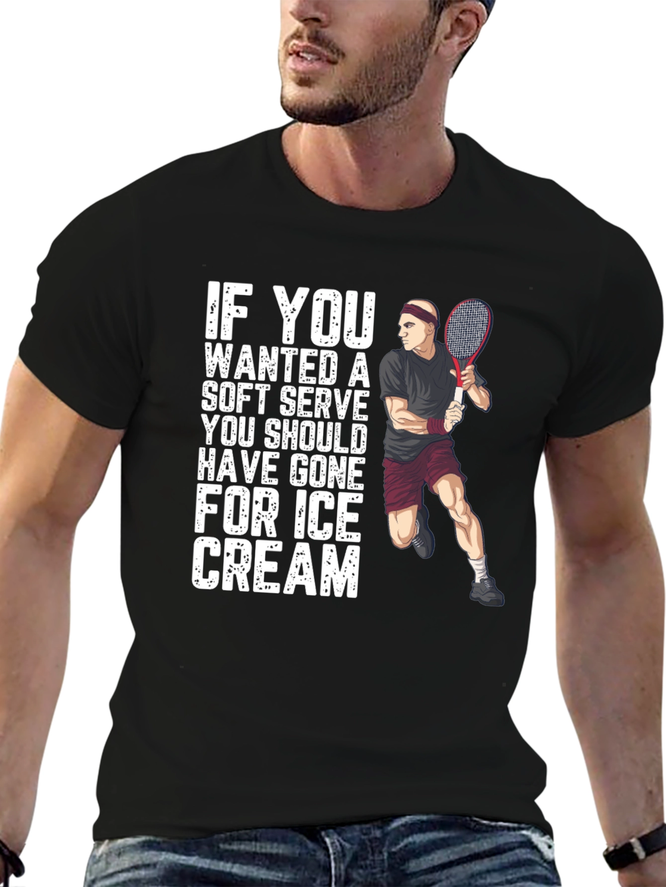 Soft Serve Ice Cream Tennis T-Shirt