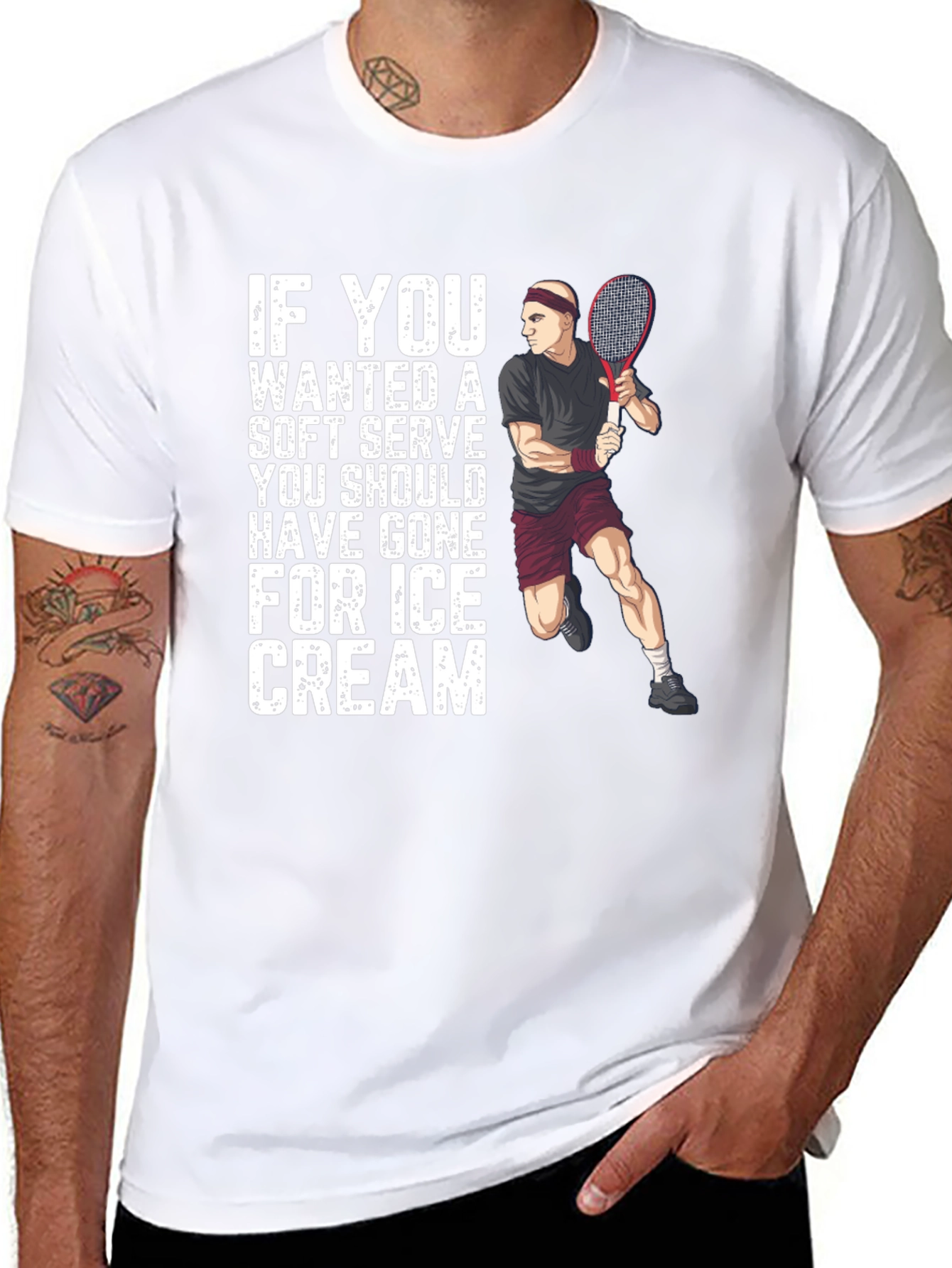 Soft Serve Ice Cream Tennis T-Shirt