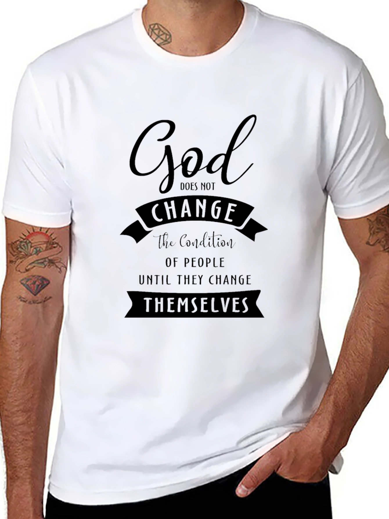 God Changes Themselves Black Tee