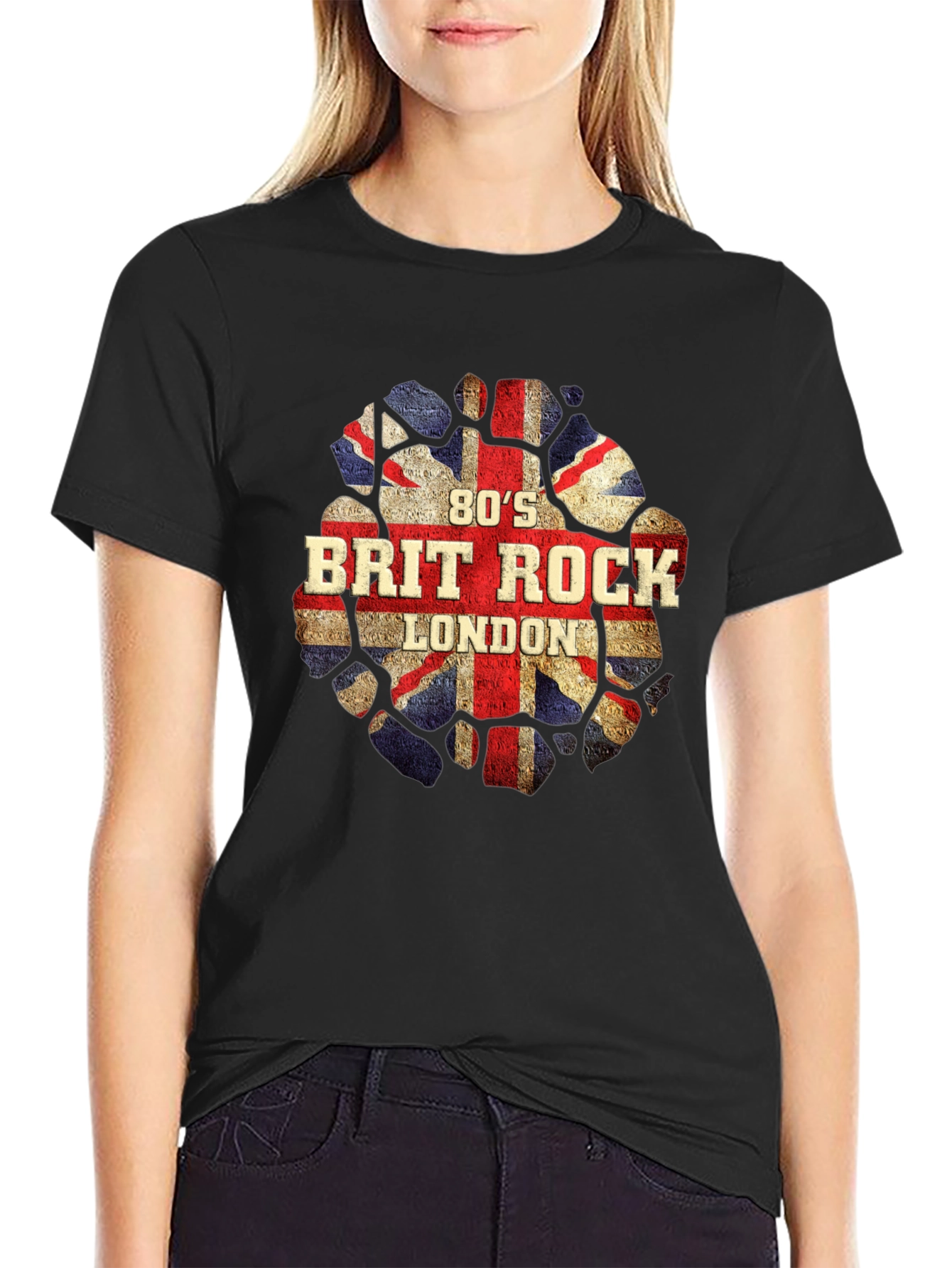 80s Brit Rock London T-Shirt - UK Flag Design