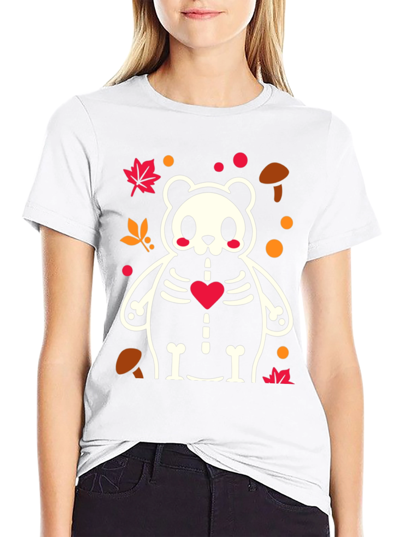 Spooky Cute Panda Skeleton Tee - Halloween Style