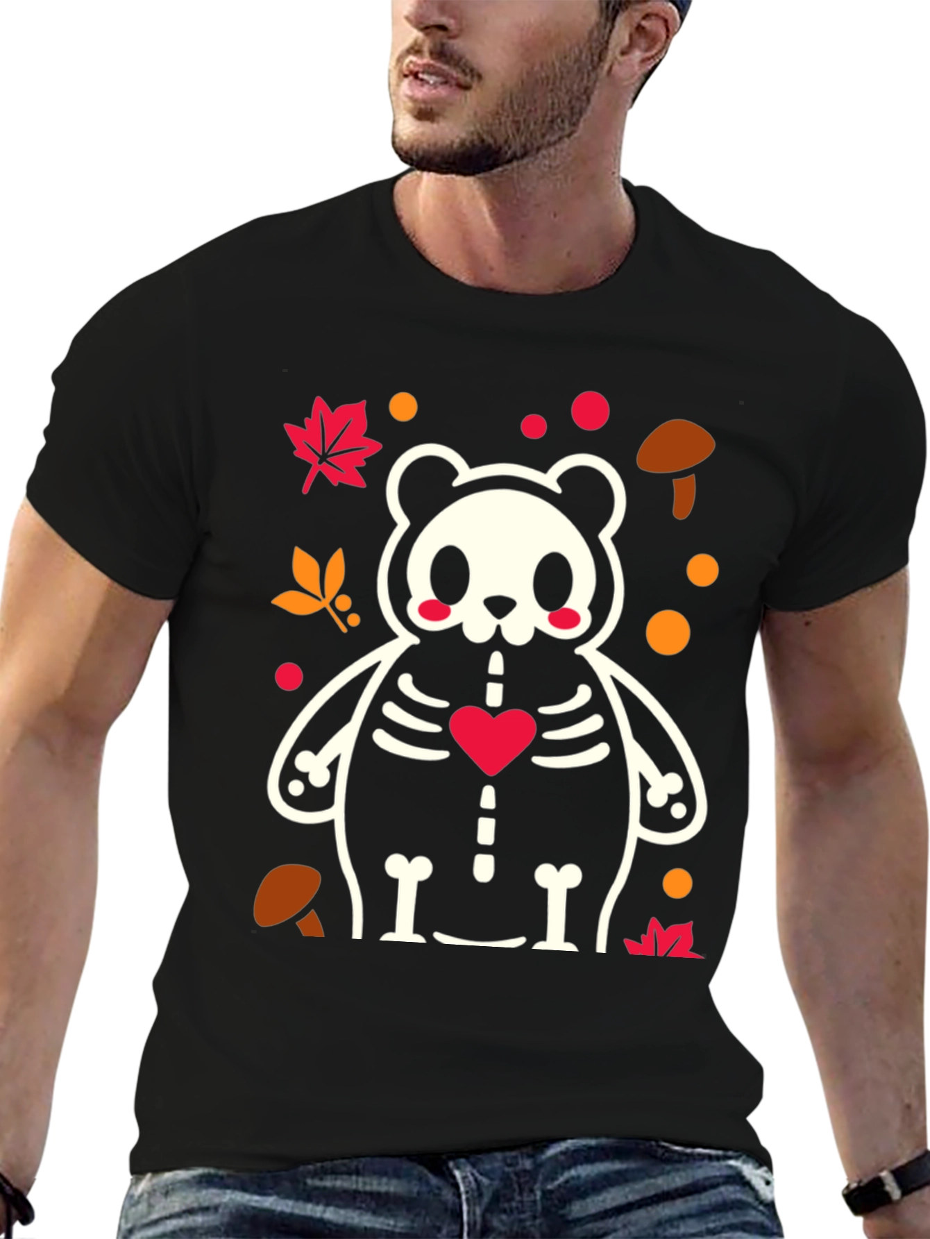 Spooky Cute Panda Skeleton Tee - Halloween Style