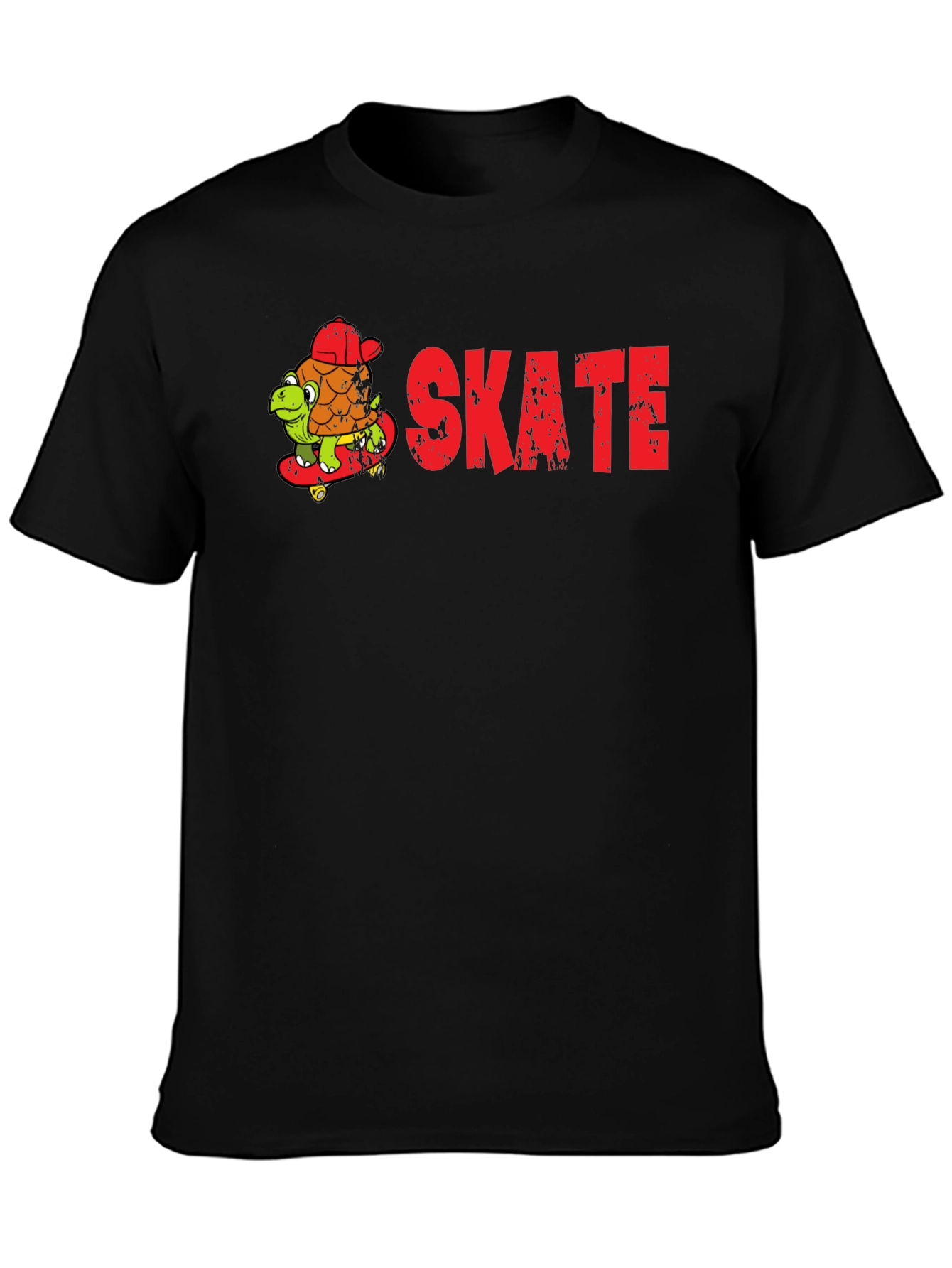 Skateboarding Turtle Graphic T-Shirt
