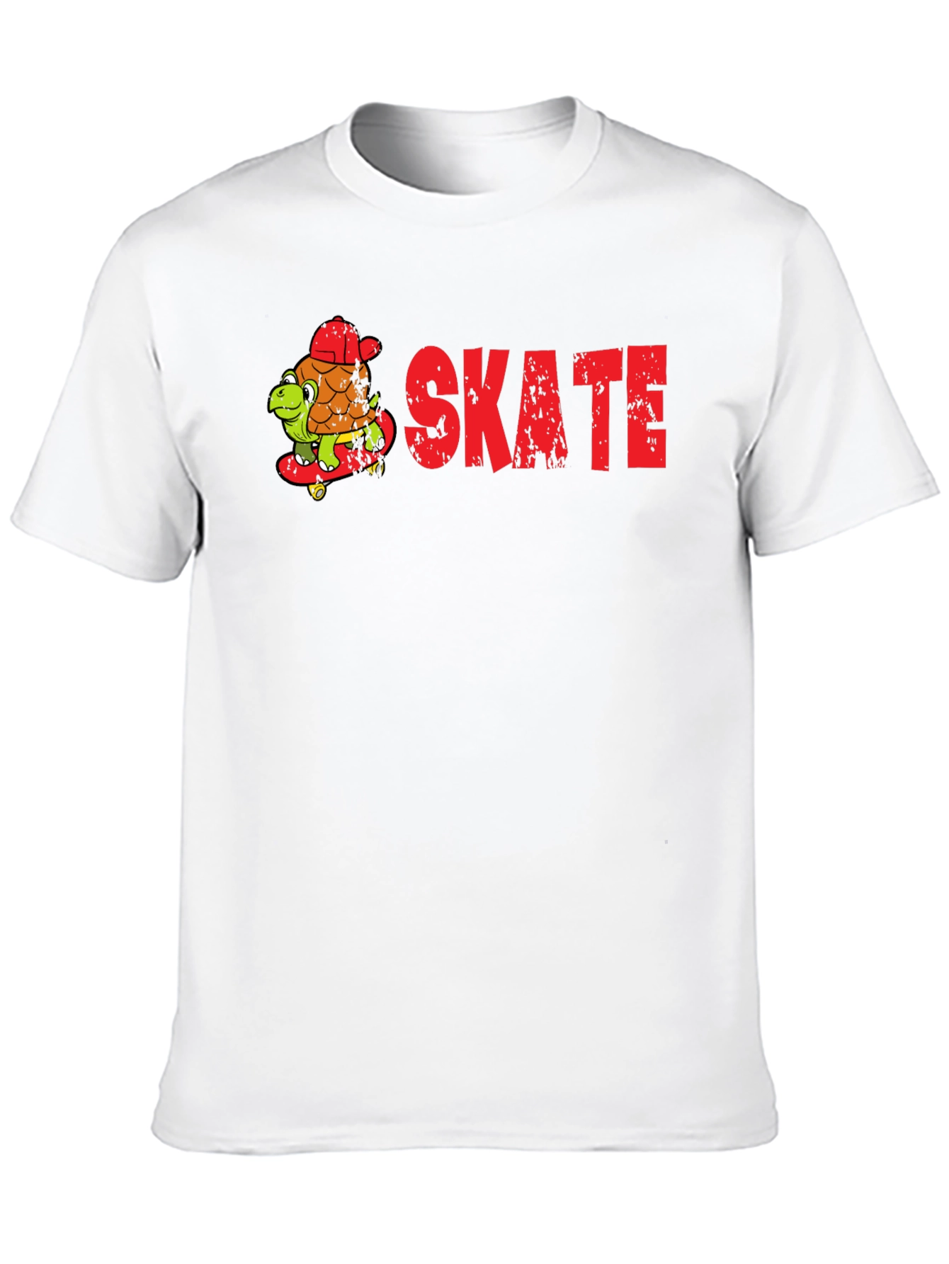 Skateboarding Turtle Graphic T-Shirt