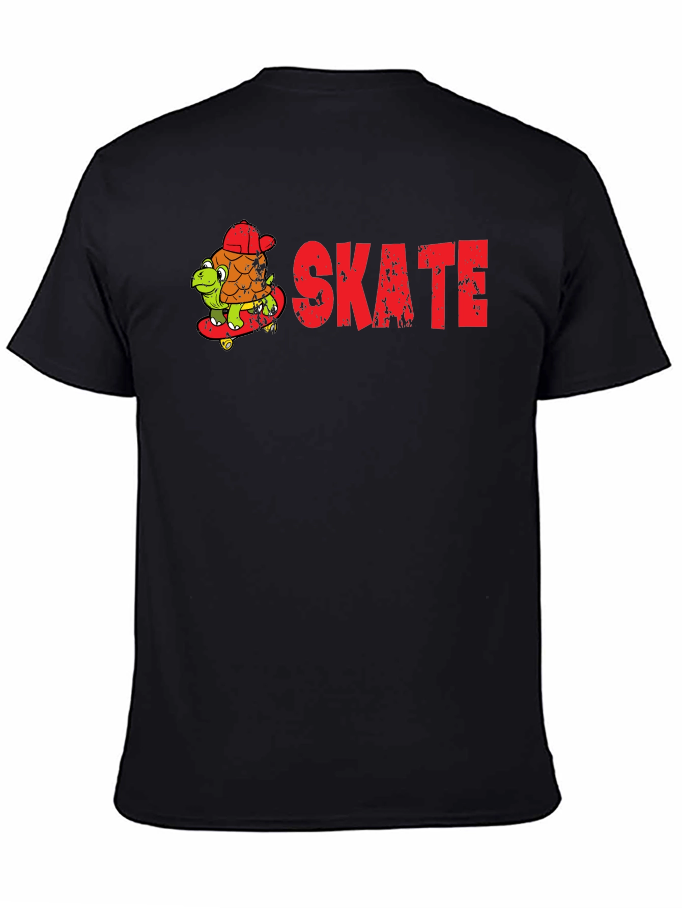 Skateboarding Turtle Graphic T-Shirt