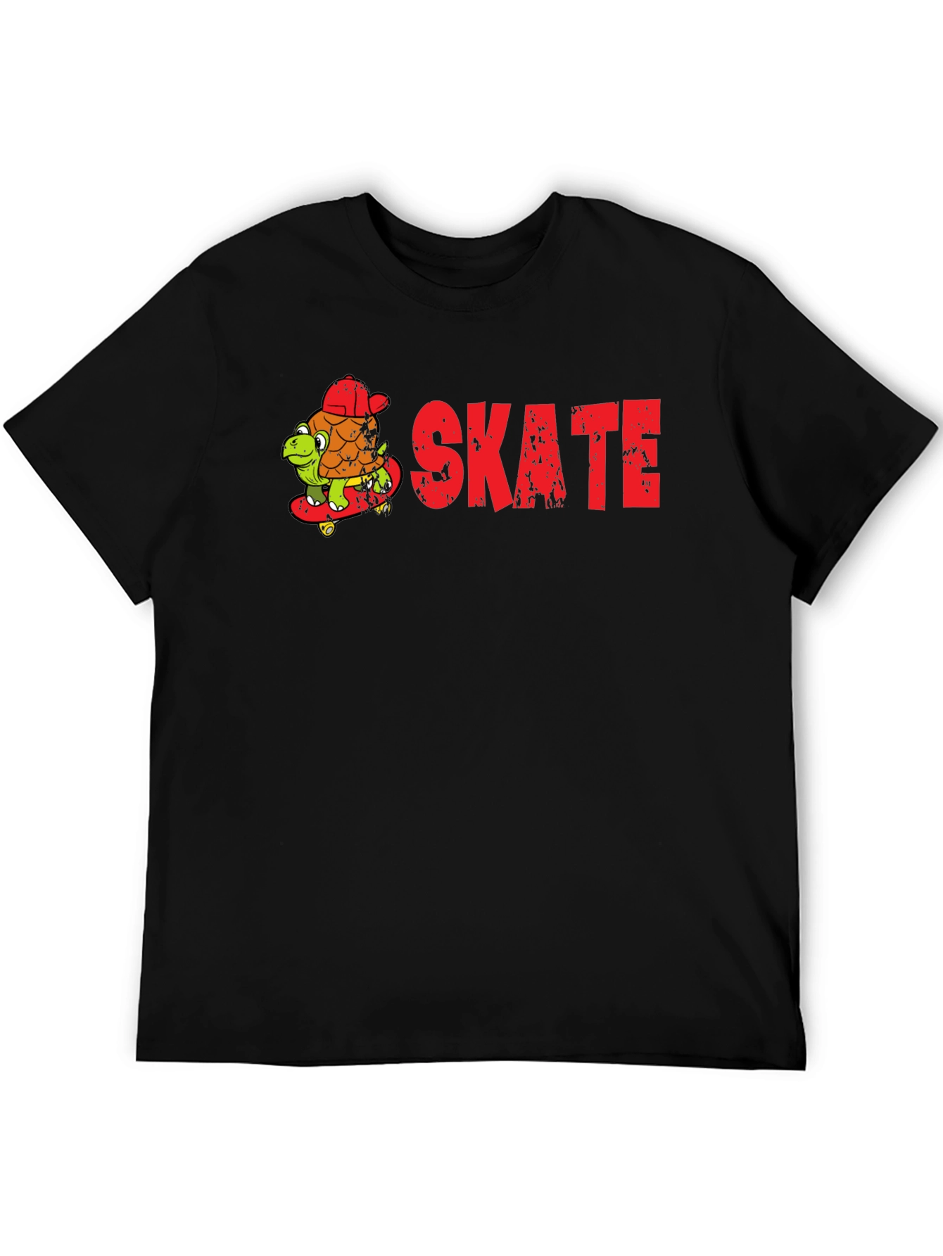 Skateboarding Turtle Graphic T-Shirt