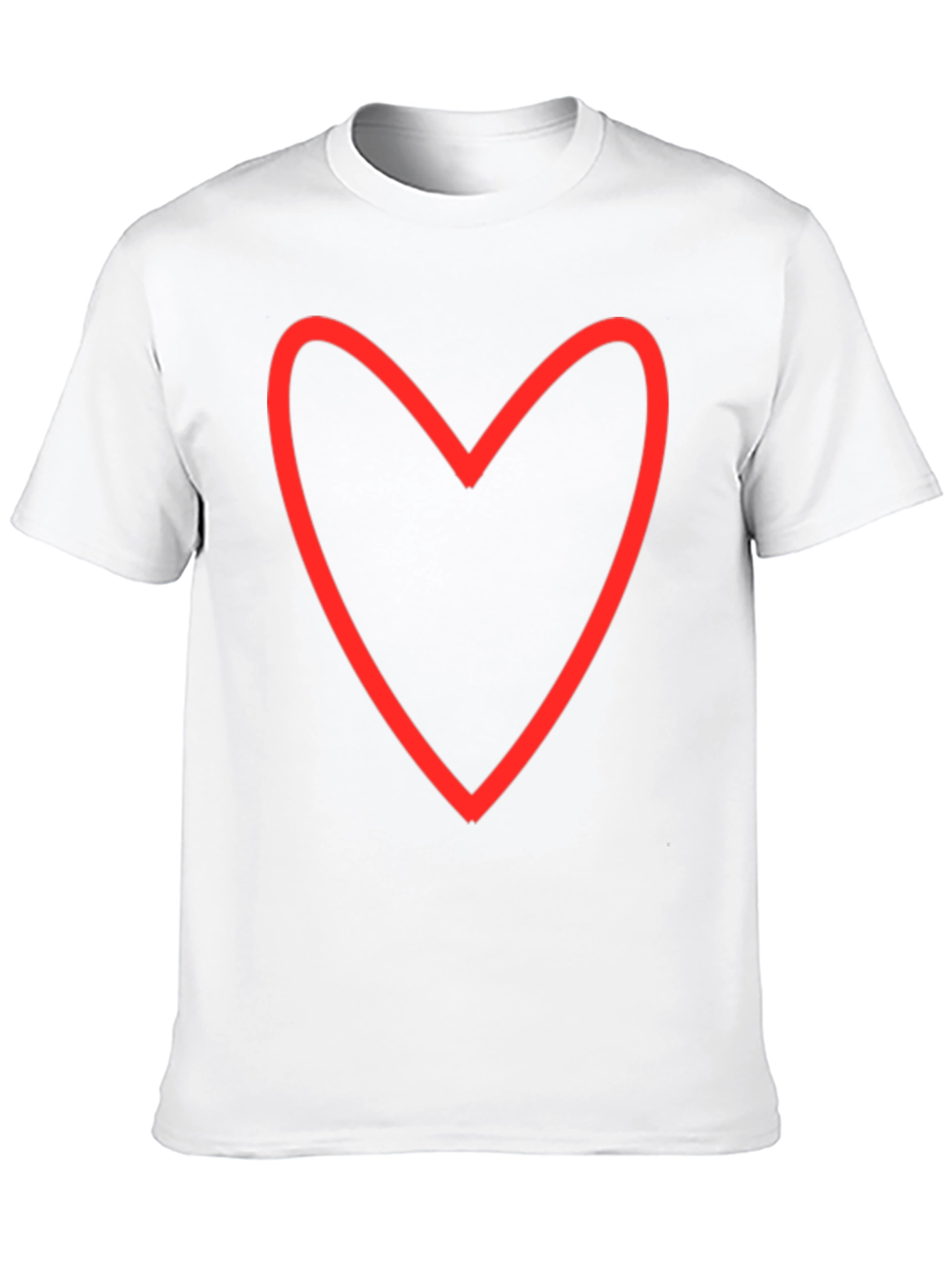 Heart Outline Graphic Tee - Black