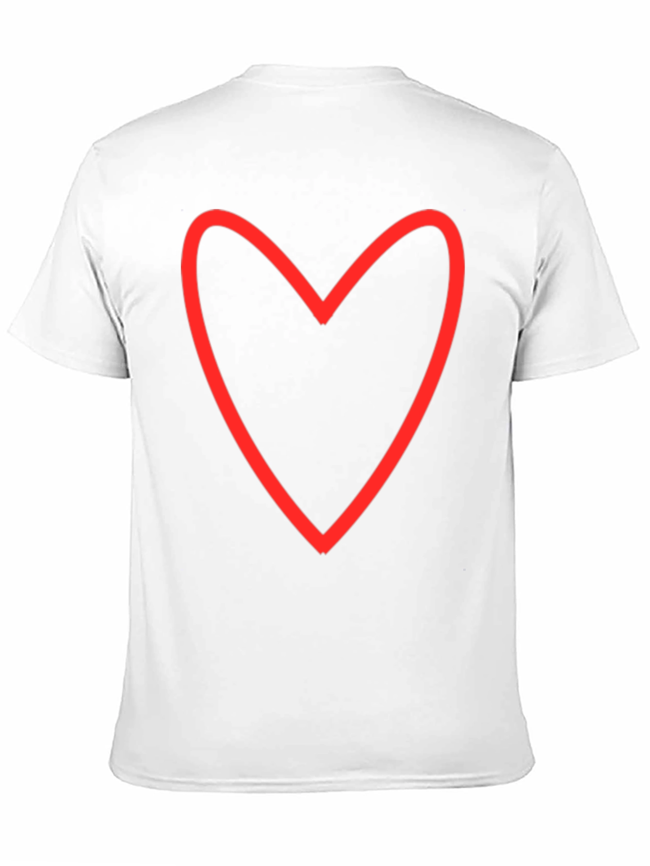 Heart Outline Graphic Tee - Black