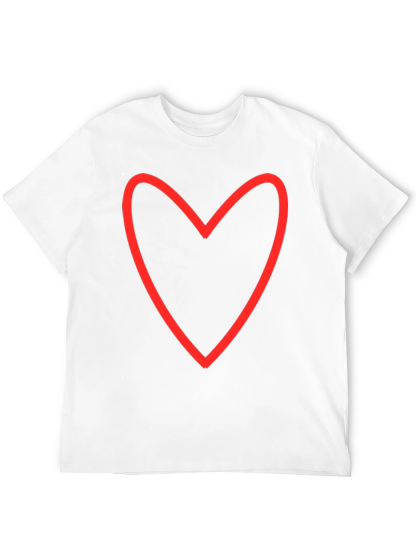 Heart Outline Graphic Tee - Black