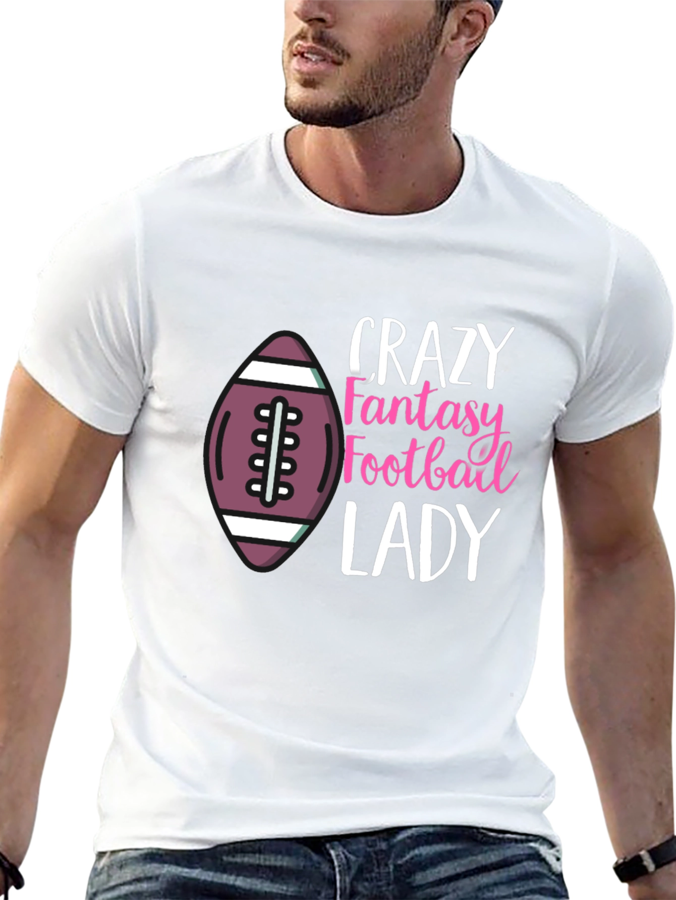 Crazy Fantasy Football Lady T-Shirt