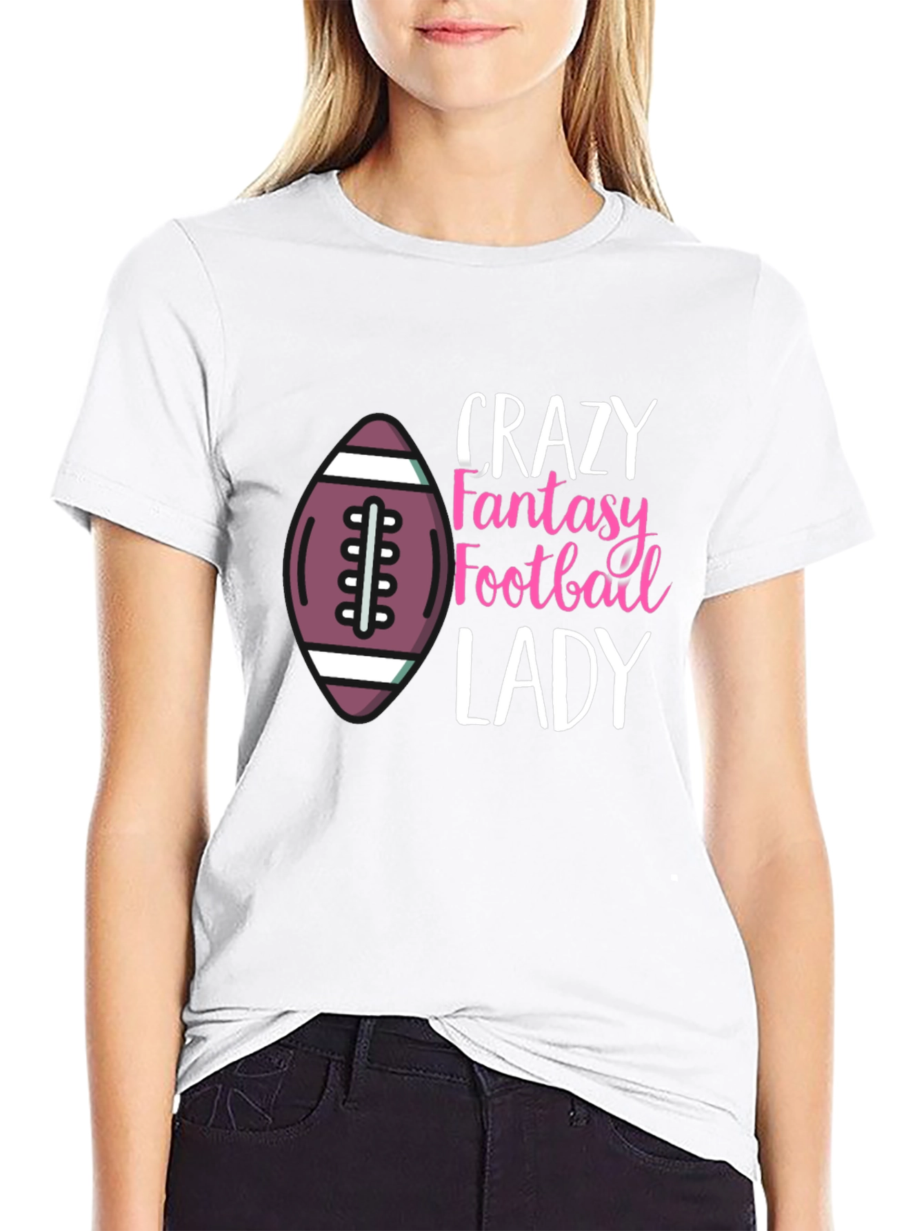 Crazy Fantasy Football Lady T-Shirt