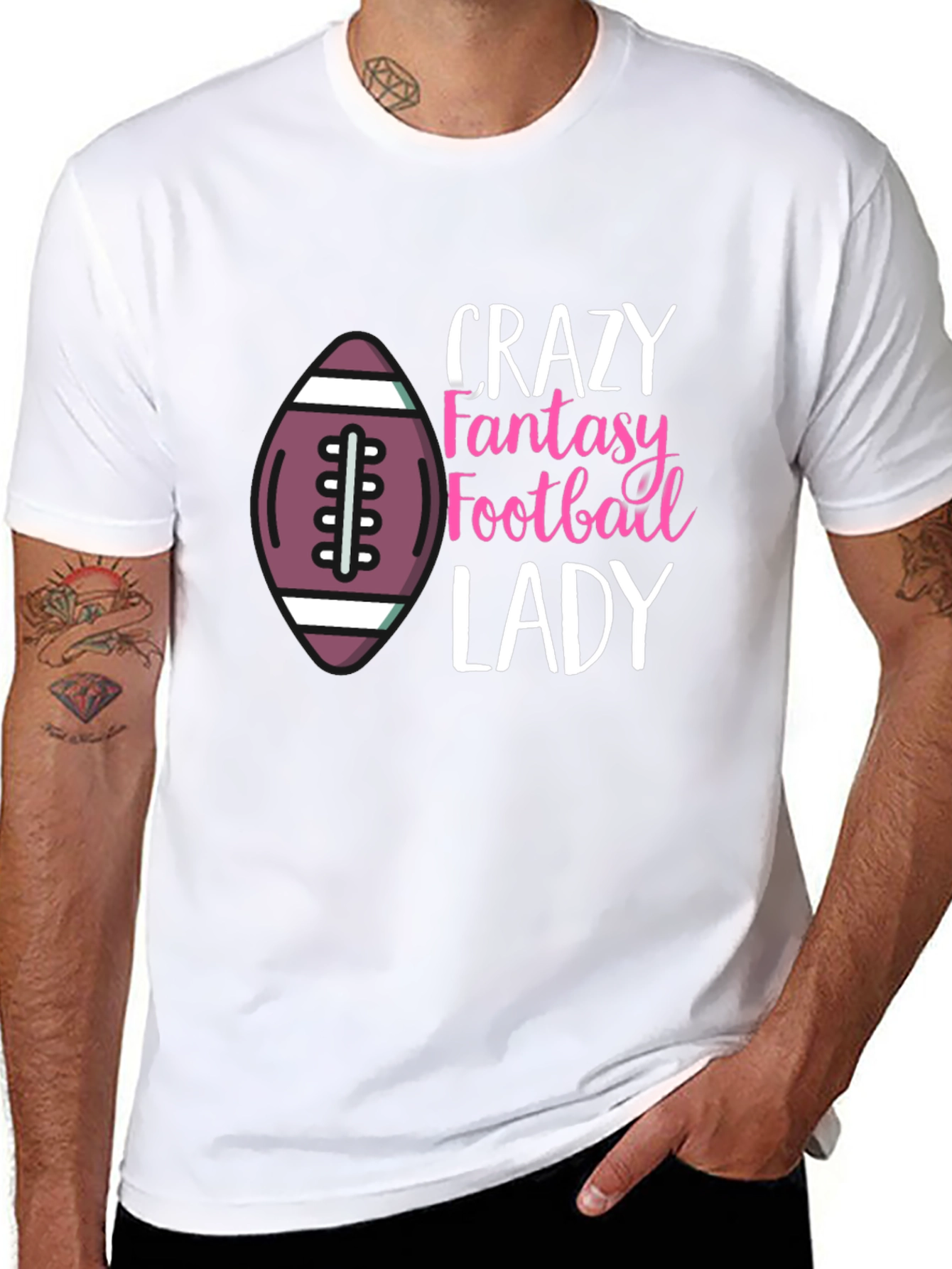 Crazy Fantasy Football Lady T-Shirt