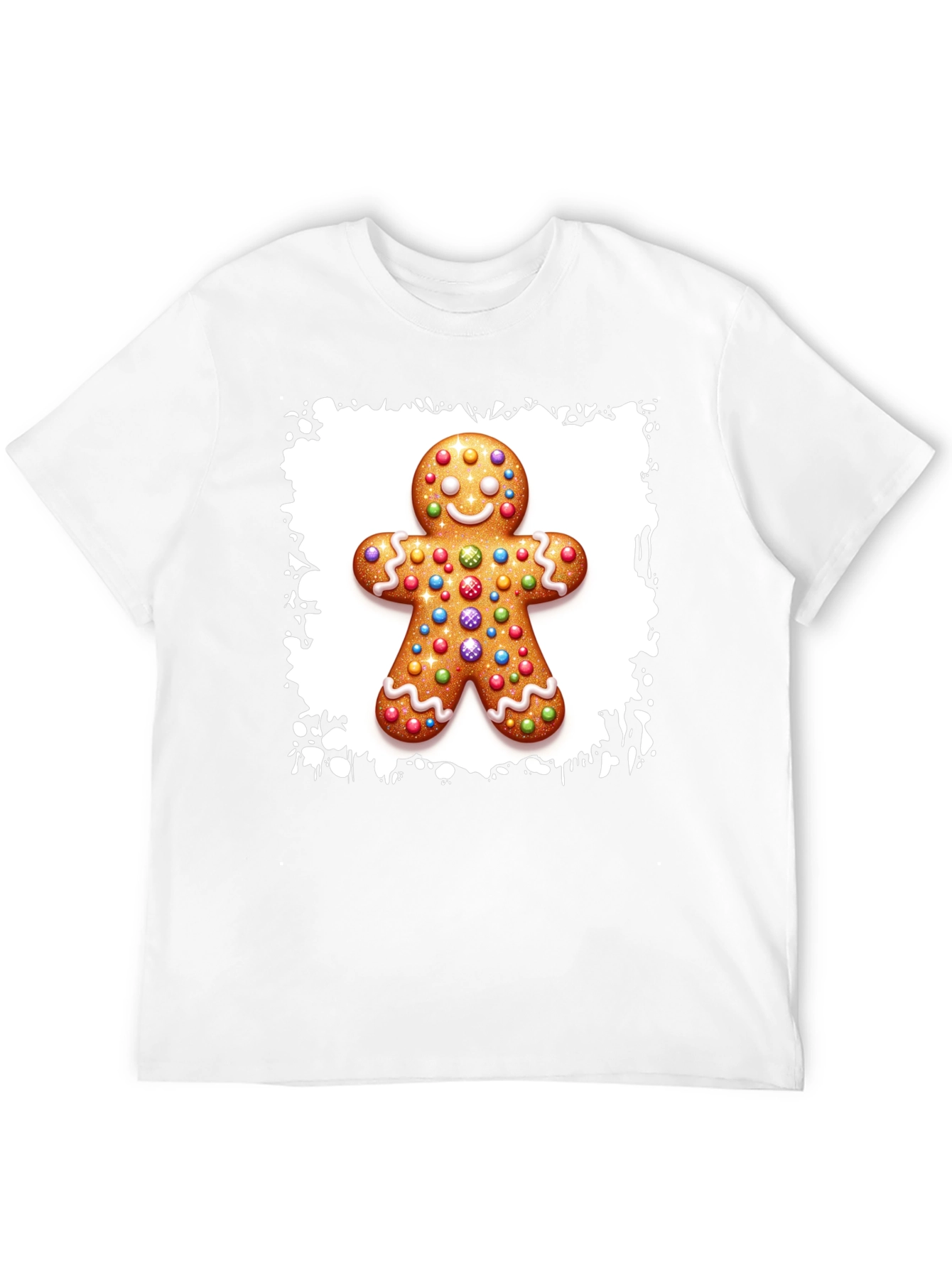 Gingerbread Man Christmas T-Shirt - Festive Holiday Apparel