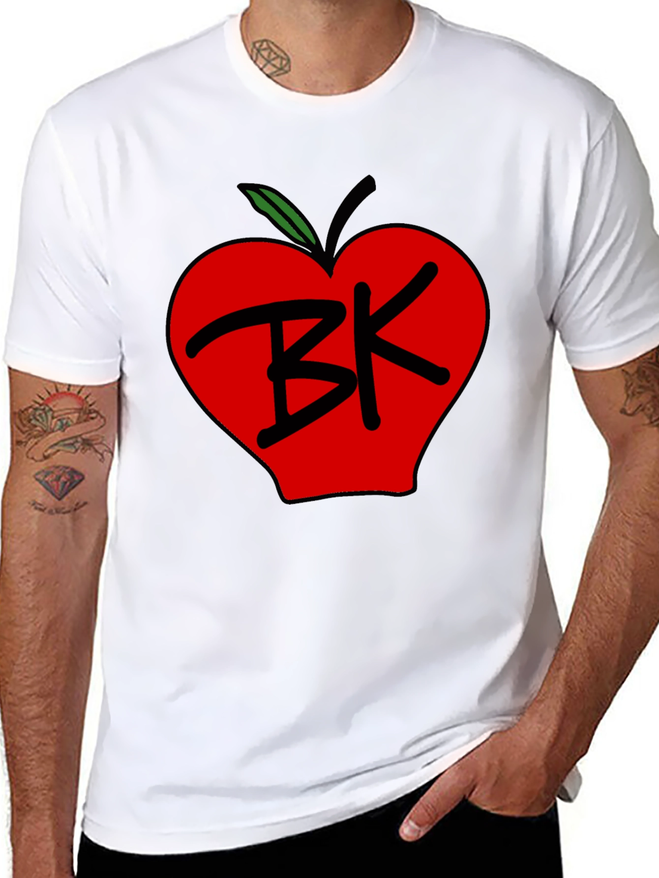 BK Apple Graphic Tee - Black Unisex T-Shirt