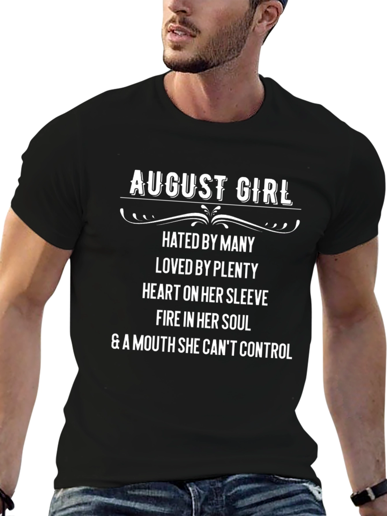 August Girl Graphic Tee - Birthday Gift