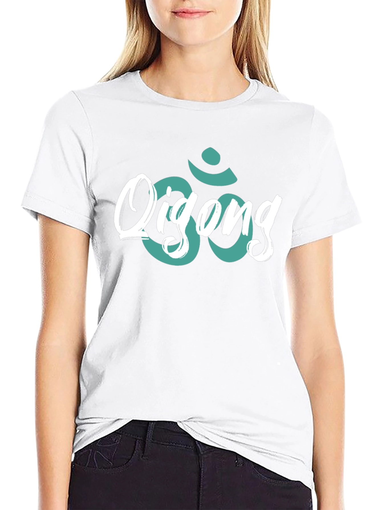 Qigong Om Symbol Black T-Shirt
