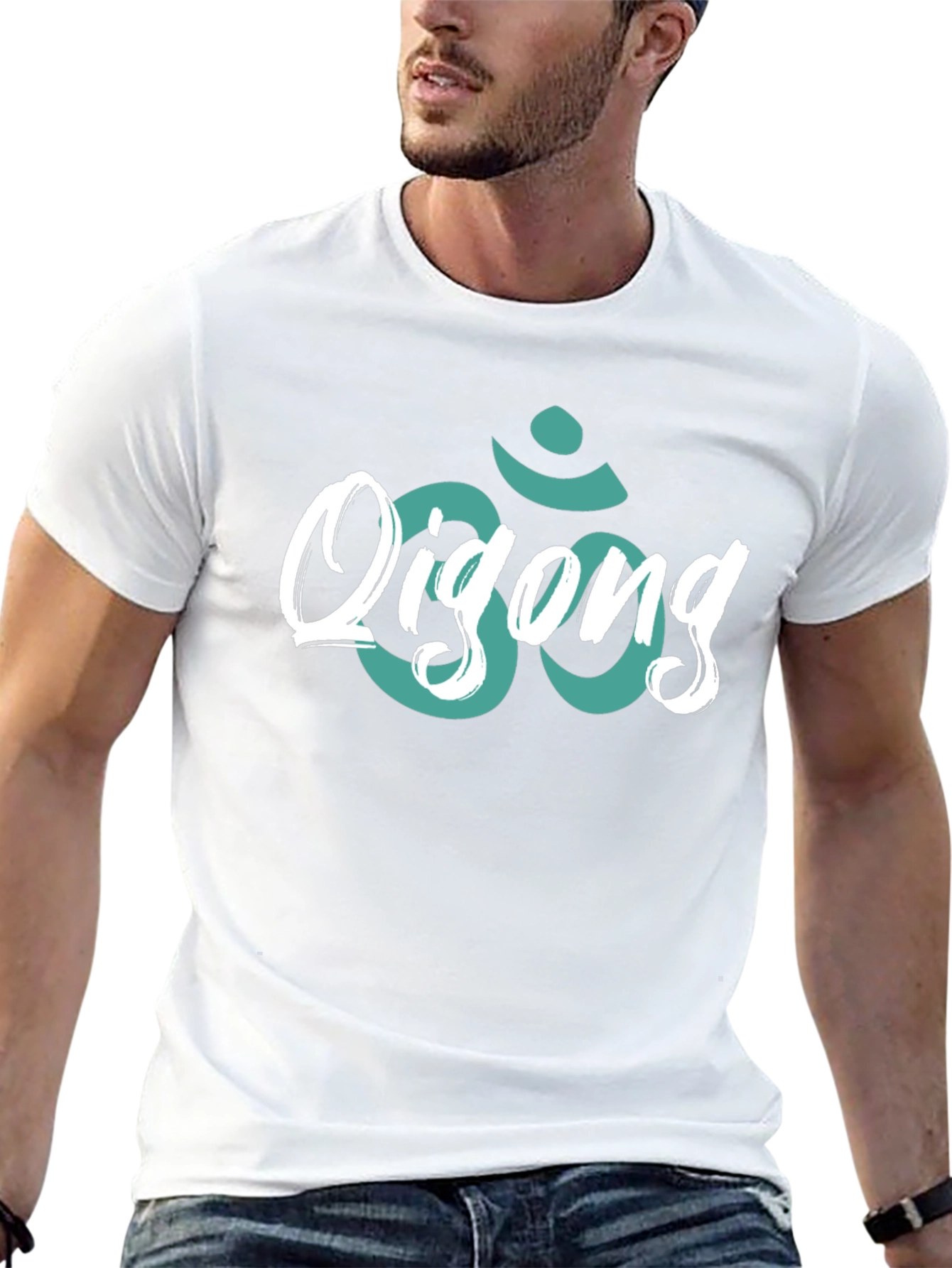 Qigong Om Symbol Black T-Shirt