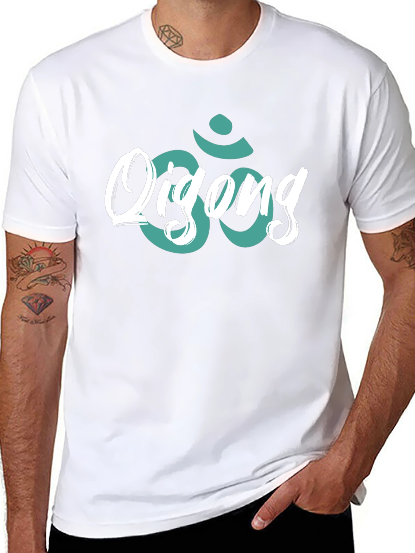Qigong Om Symbol Black T-Shirt