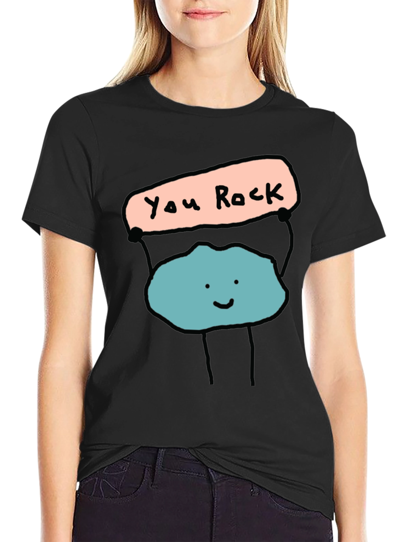 You Rock Graphic Tee - Mens Black T-Shirt