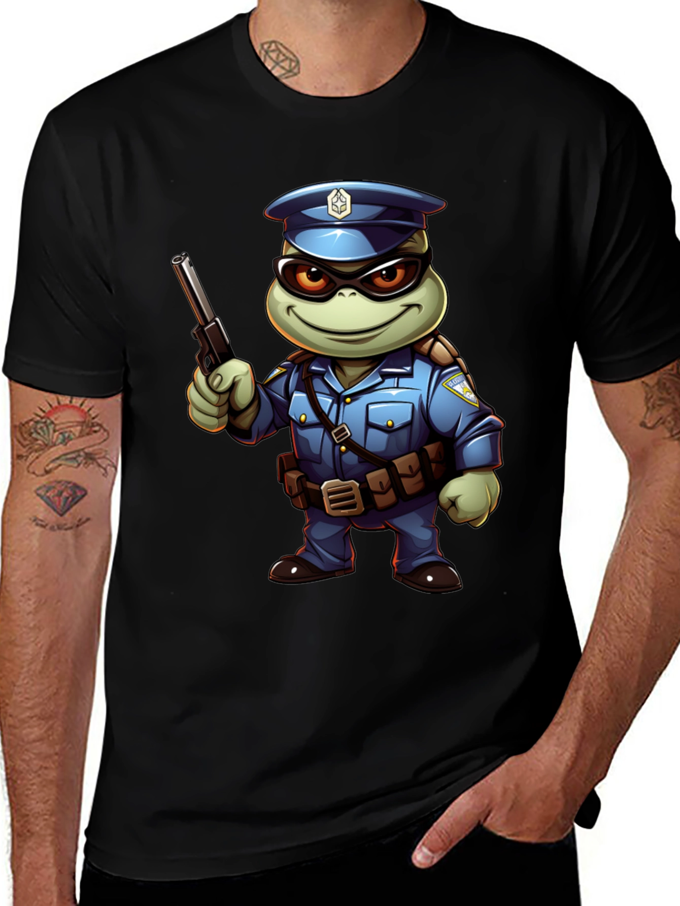 Turtle Cop Graphic T-Shirt