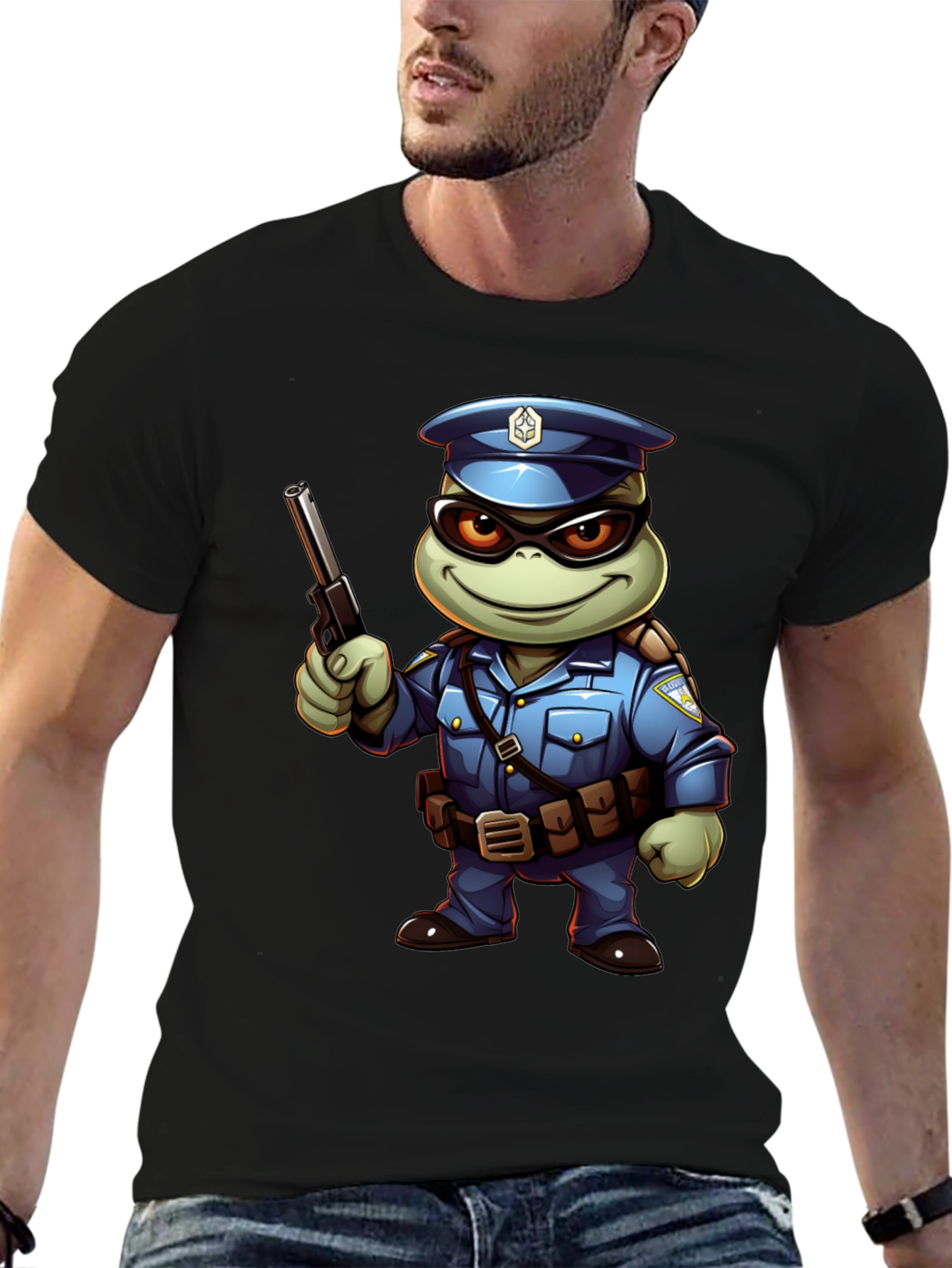 Turtle Cop Graphic T-Shirt