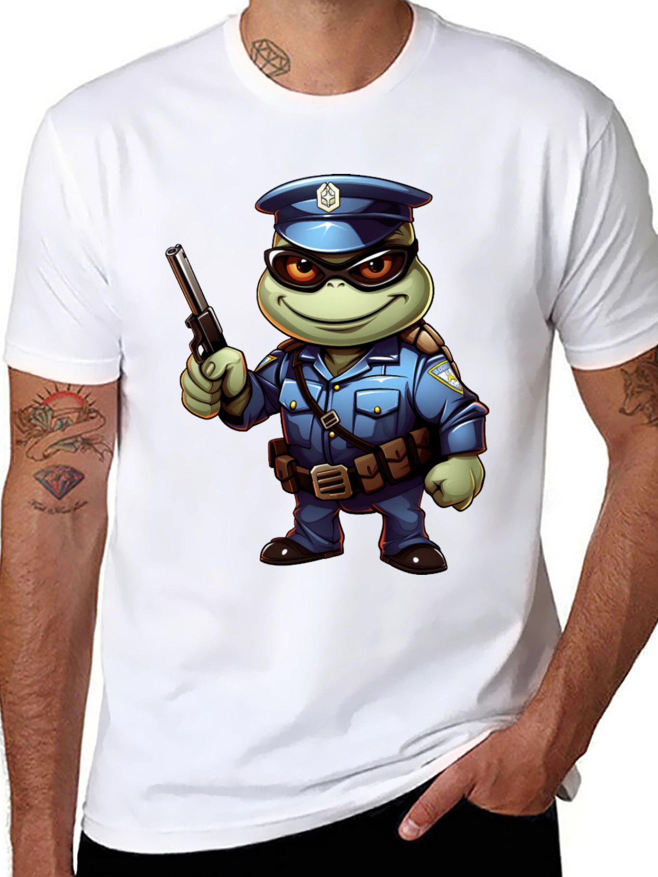 Turtle Cop Graphic T-Shirt