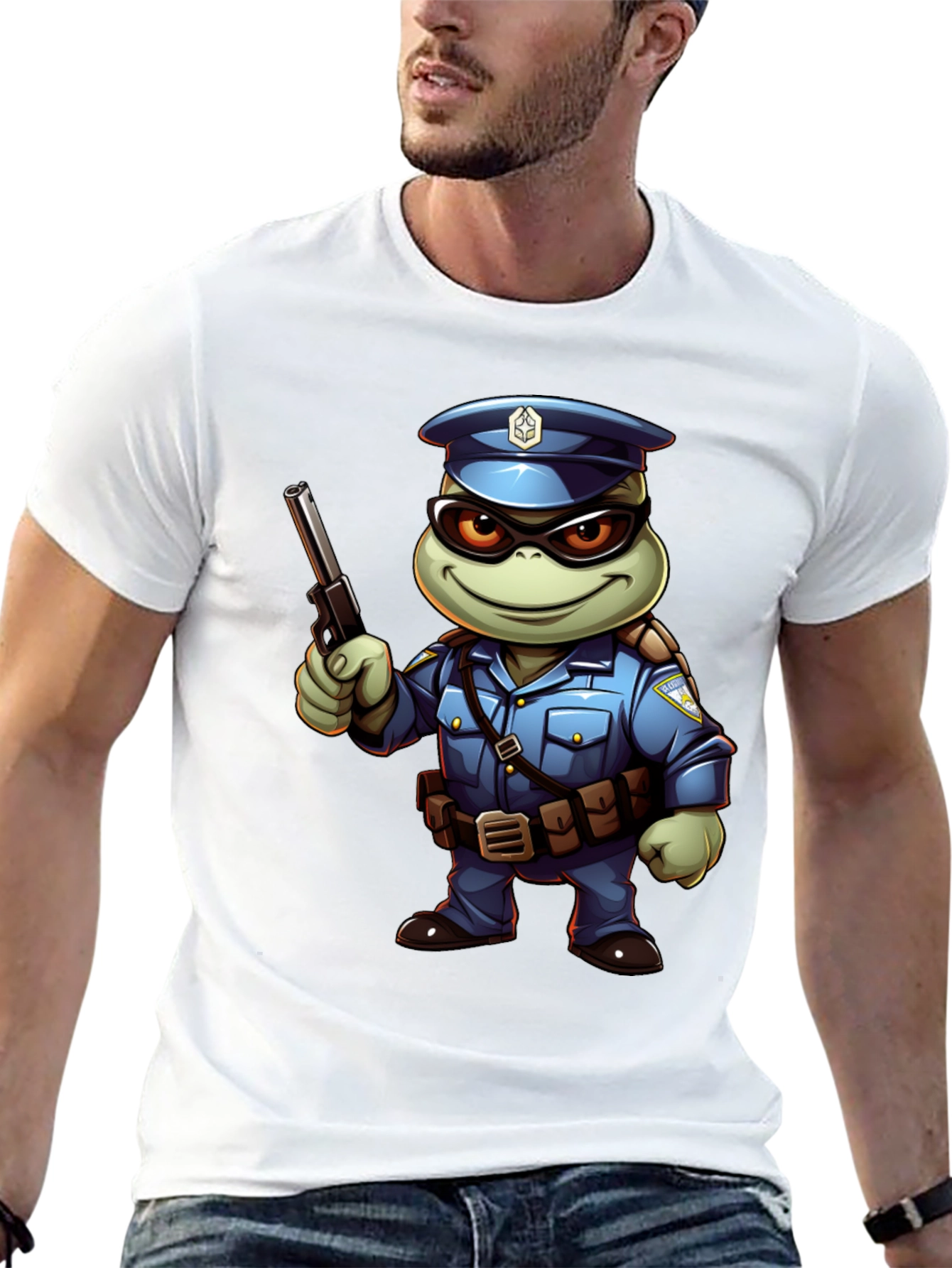 Turtle Cop Graphic T-Shirt