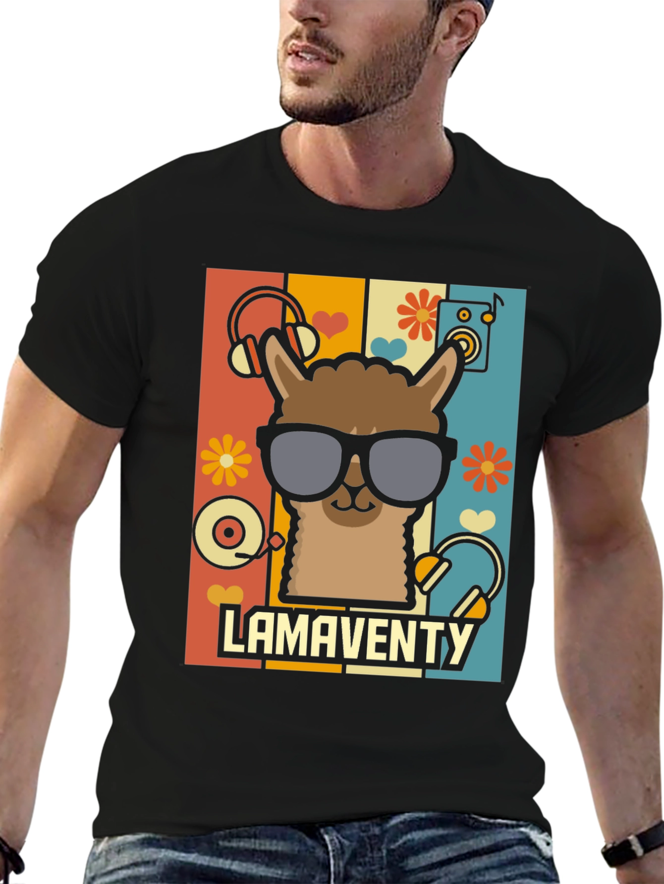 Lamaventy T-Shirt: Retro Llama Design