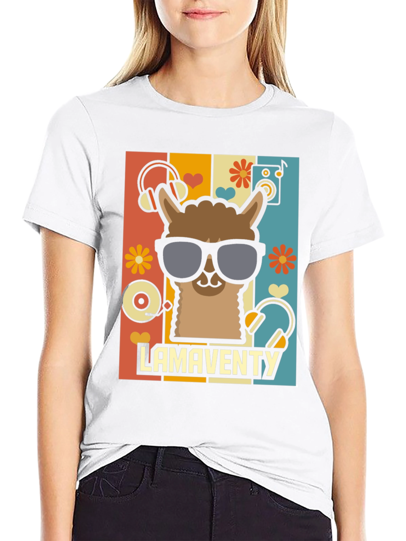 Lamaventy T-Shirt: Retro Llama Design