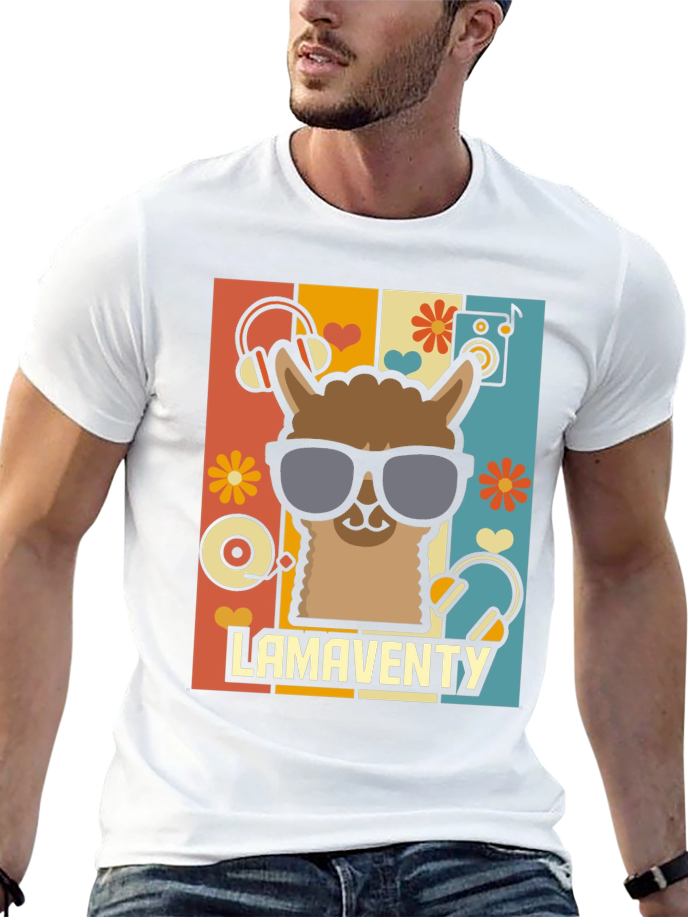 Lamaventy T-Shirt: Retro Llama Design