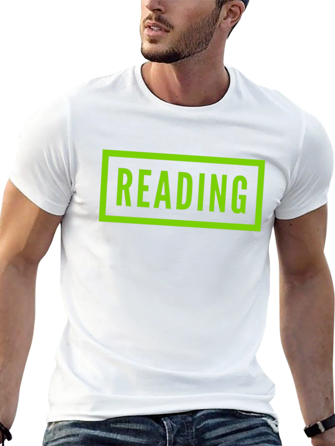 Reading Graphic Tee - Black Cotton T-Shirt